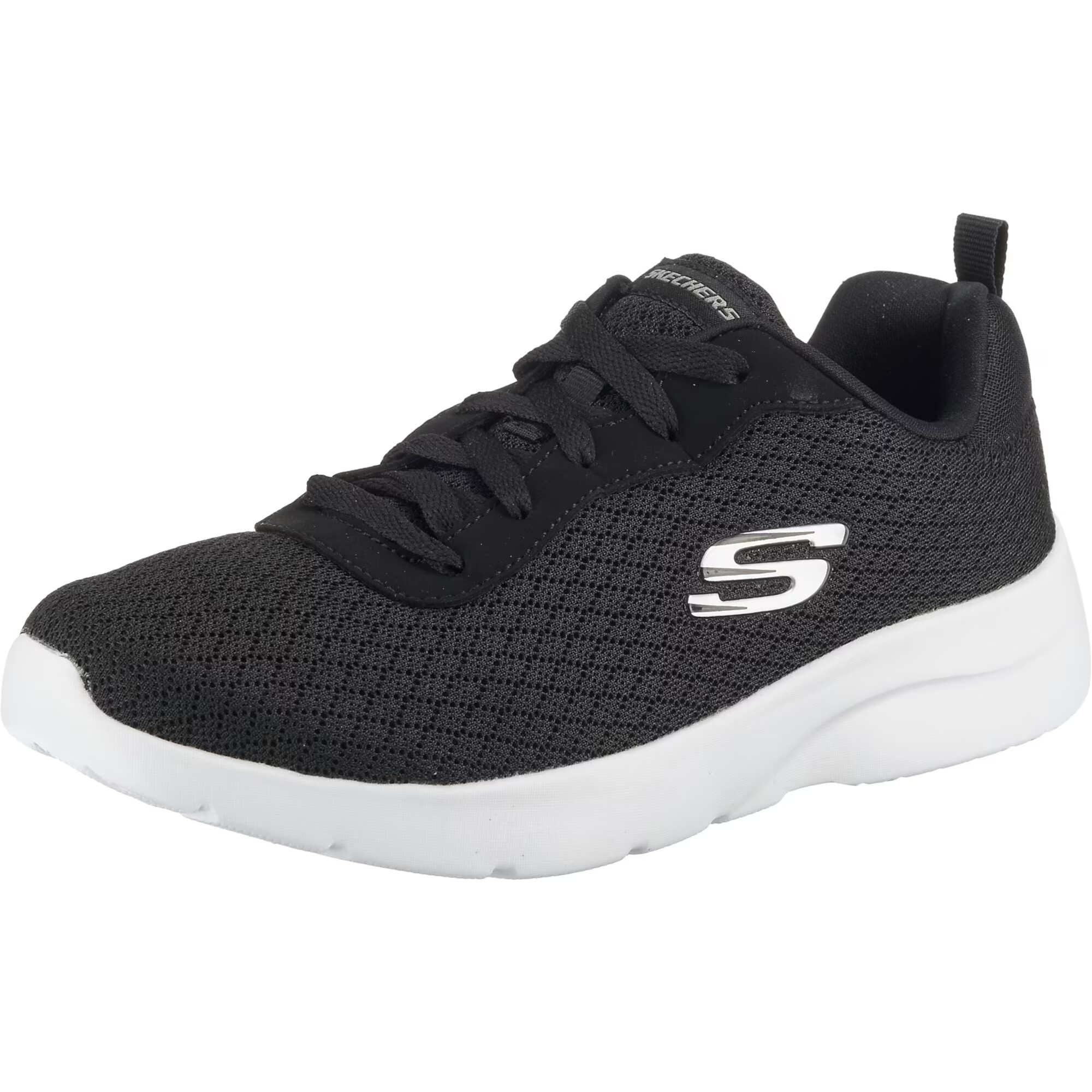 SKECHERS Σνίκερ χαμηλό 'Dynamight' μαύρο / ασημί / λευκό - Pepit.gr