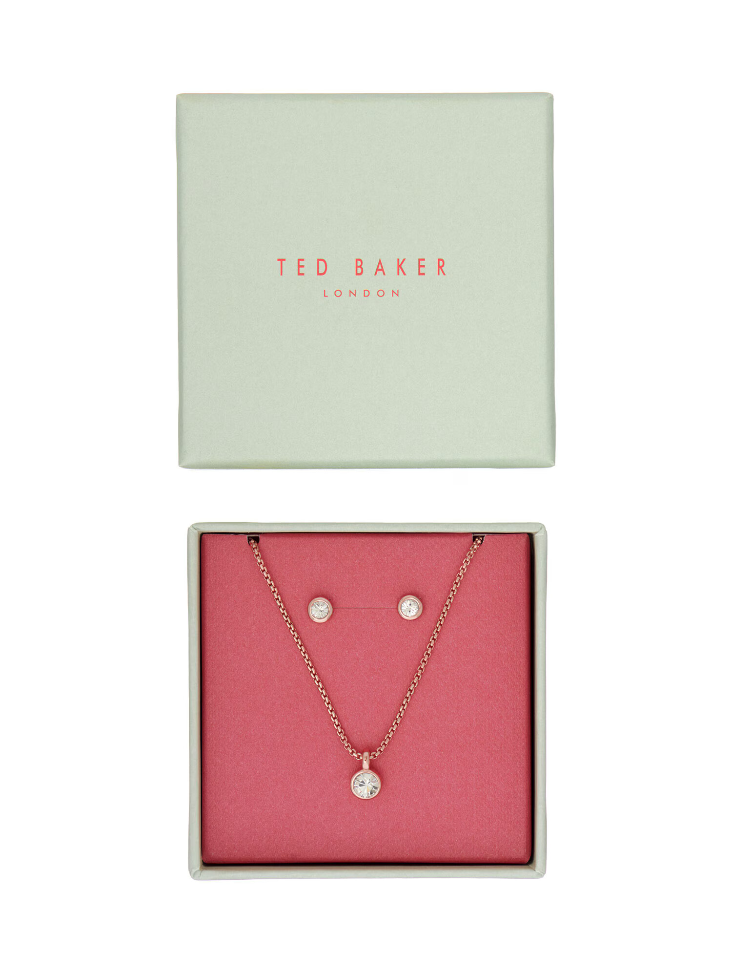 Ted Baker Σετ κοσμημάτων 'CLEMENN' ροζέ χρυσό / διαφανές - Pepit.gr