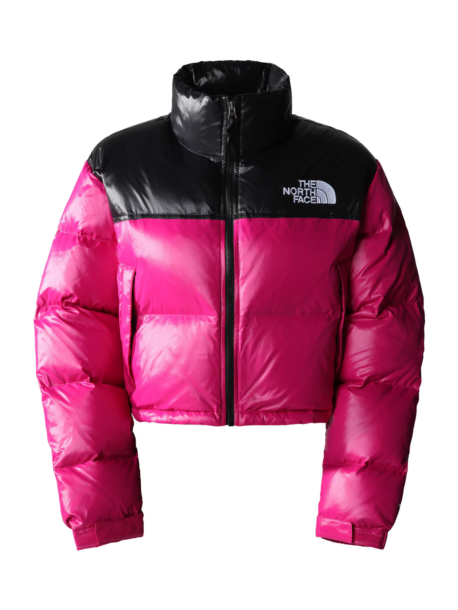 THE NORTH FACE Φθινοπωρινό και ανοιξιάτικο μπουφάν 'Nuptse' φούξια / μαύρο / λευκό - Pepit.gr