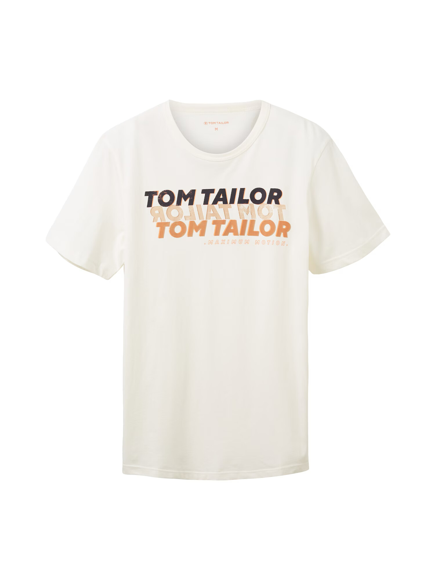 TOM TAILOR Μπλουζάκι άμμος / πορτοκαλί / μαύρο / offwhite - Pepit.gr