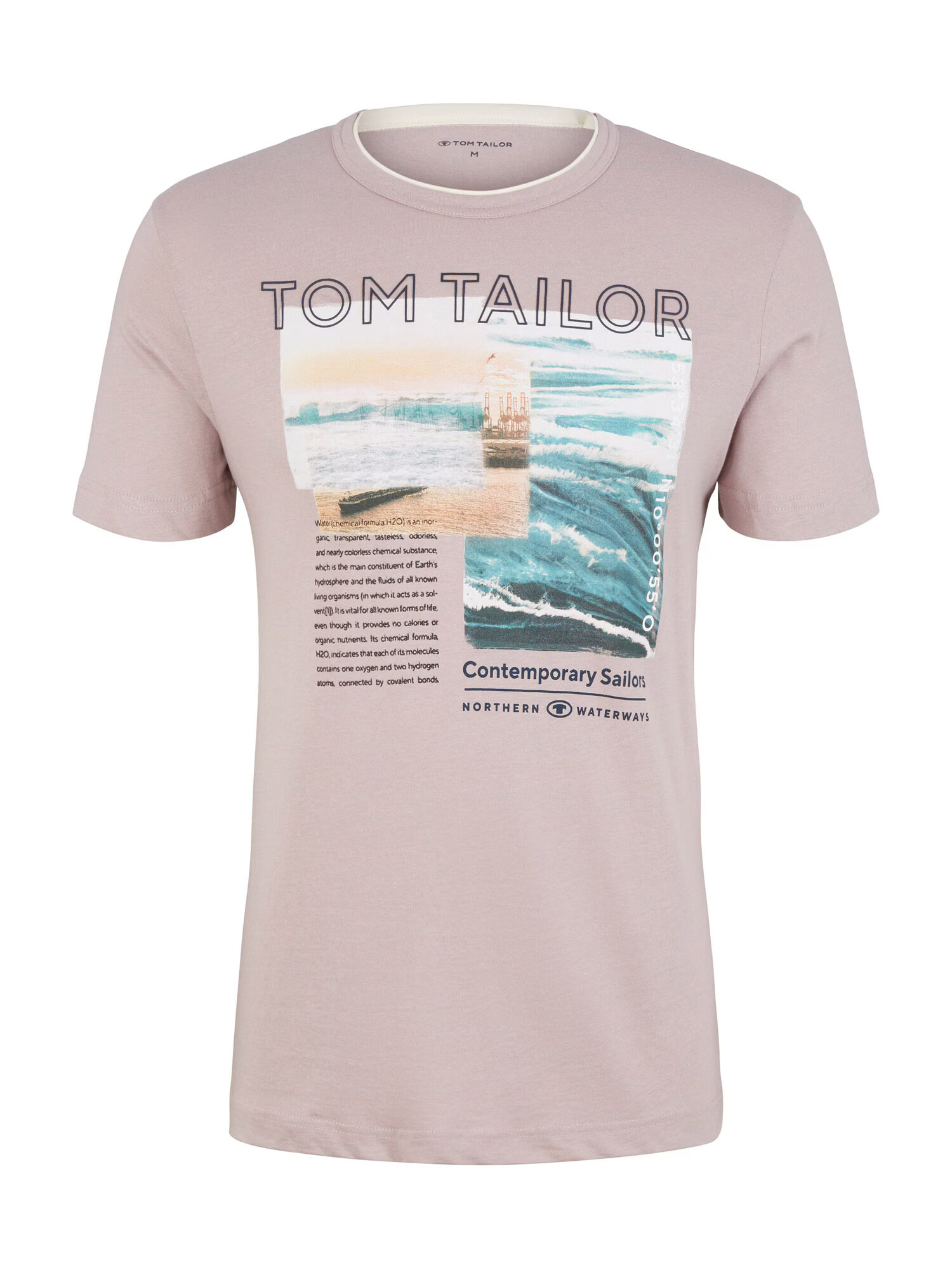 TOM TAILOR Μπλουζάκι τιρκουάζ / βερικοκί / ροζέ / λευκό - Pepit.gr