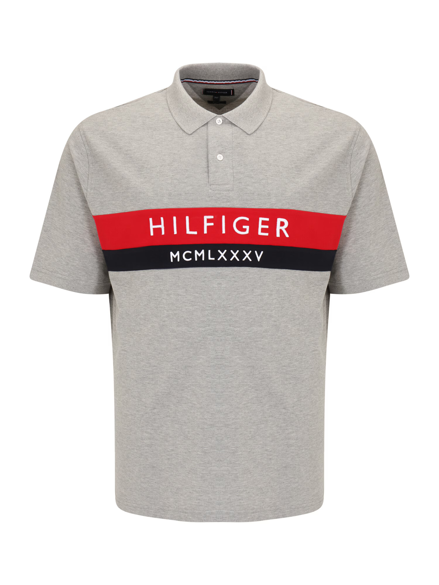 Tommy Hilfiger Big & Tall Μπλουζάκι γκρι μελανζέ / κόκκινο / λευκό - Pepit.gr