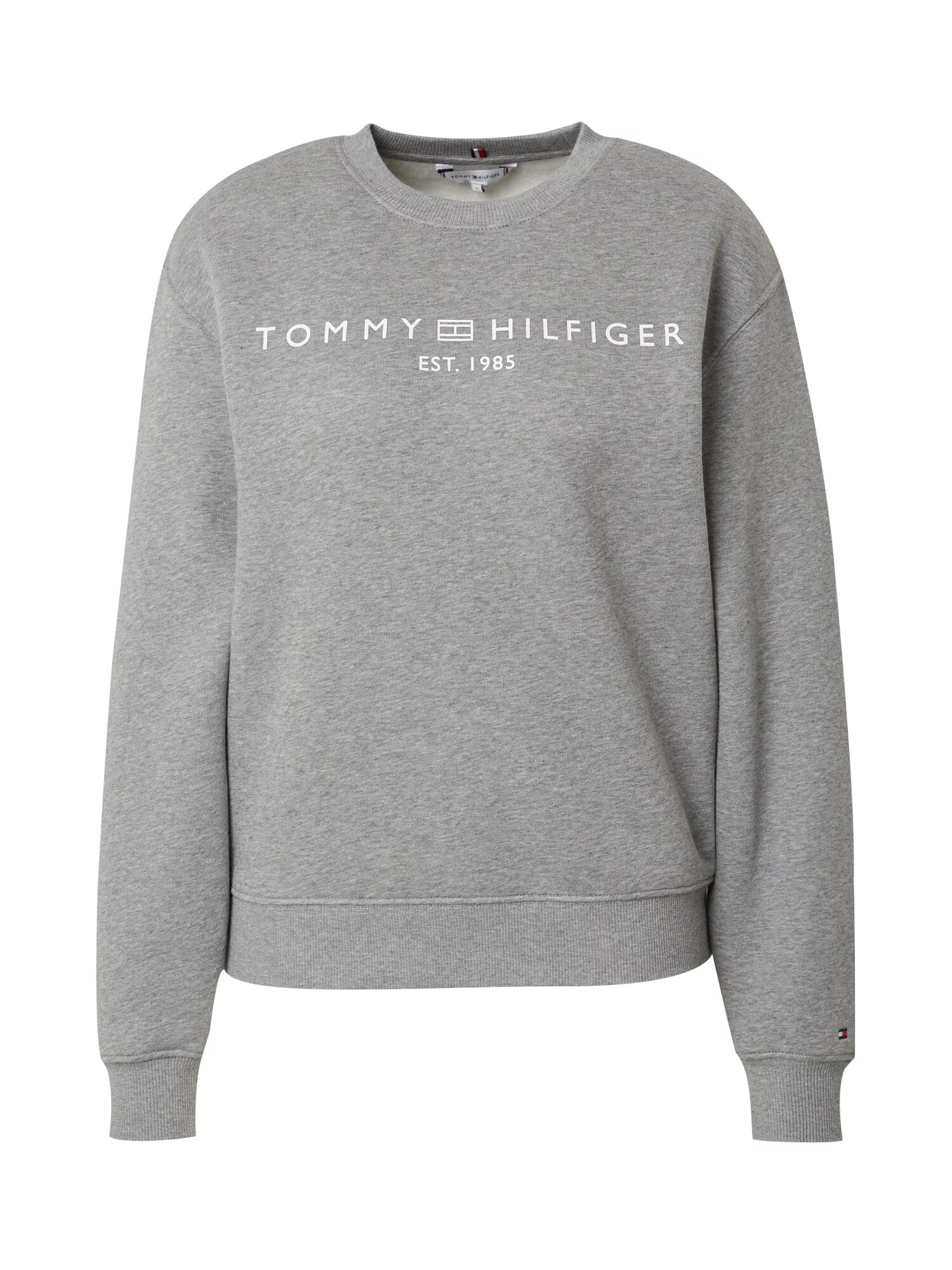 TOMMY HILFIGER Μπλούζα φούτερ γκρι μελανζέ / λευκό - Pepit.gr