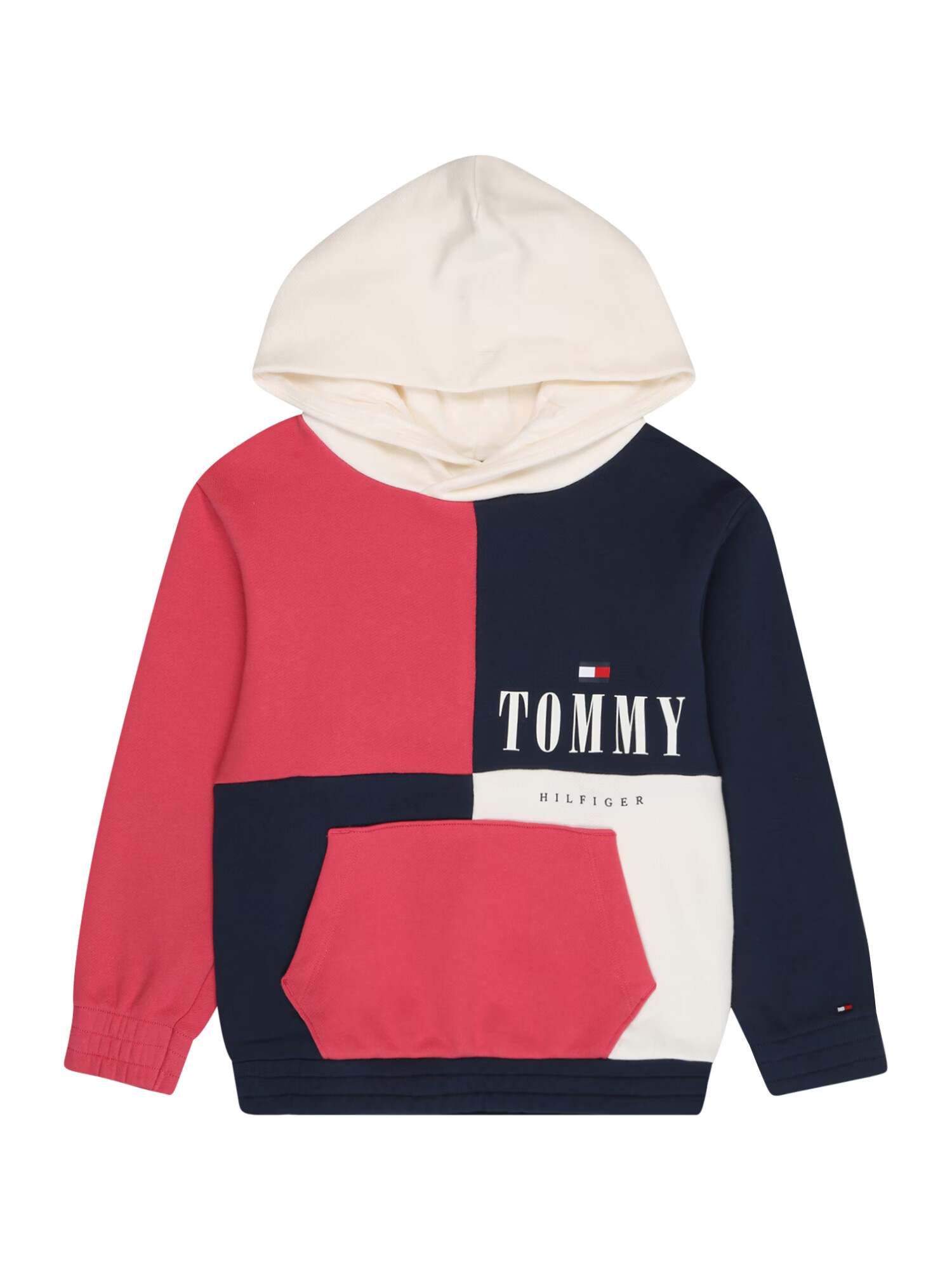 TOMMY HILFIGER Μπλούζα φούτερ μπεζ / ναυτικό μπλε / κόκκινο / λευκό - Pepit.gr