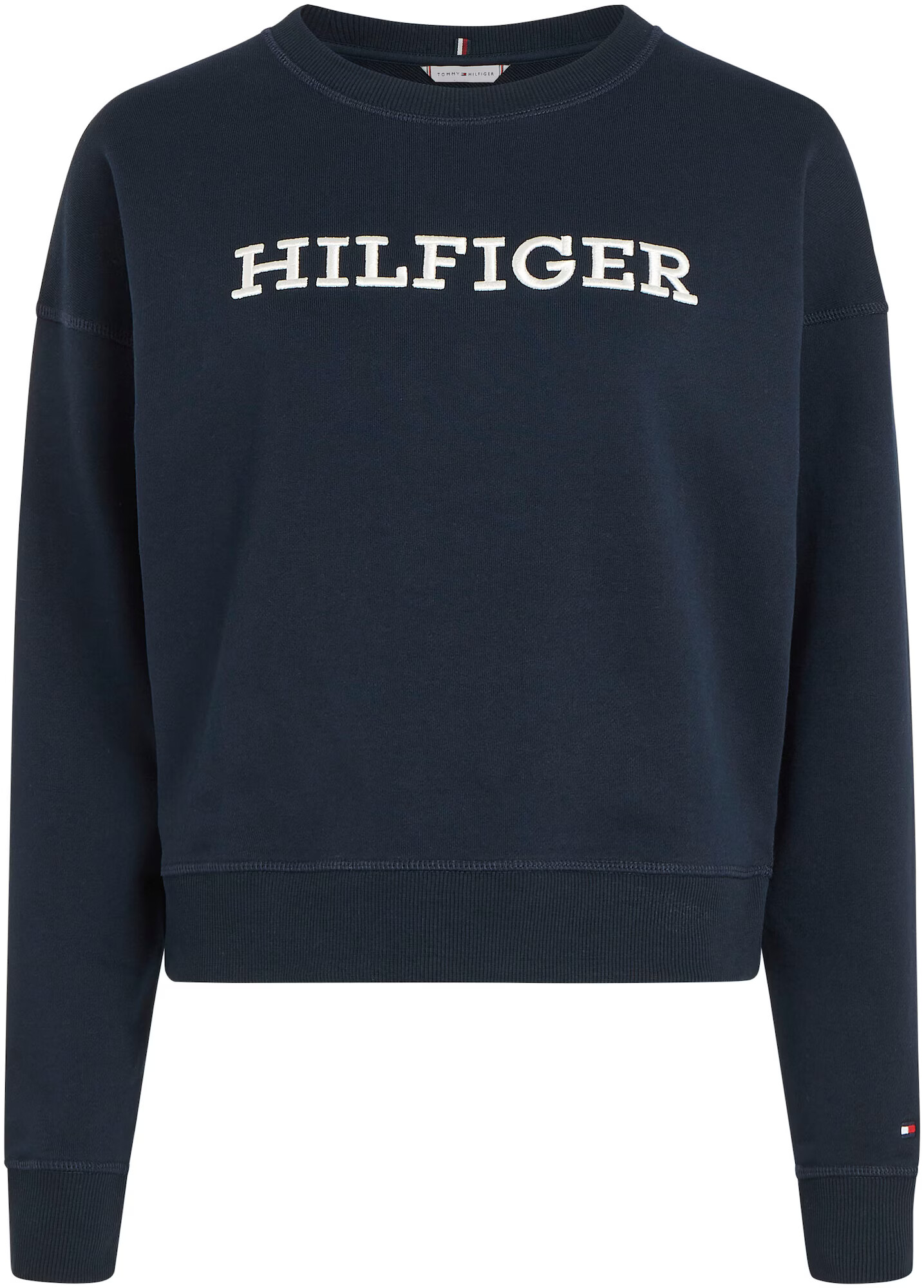 TOMMY HILFIGER Μπλούζα φούτερ ναυτικό μπλε / λευκό - Pepit.gr