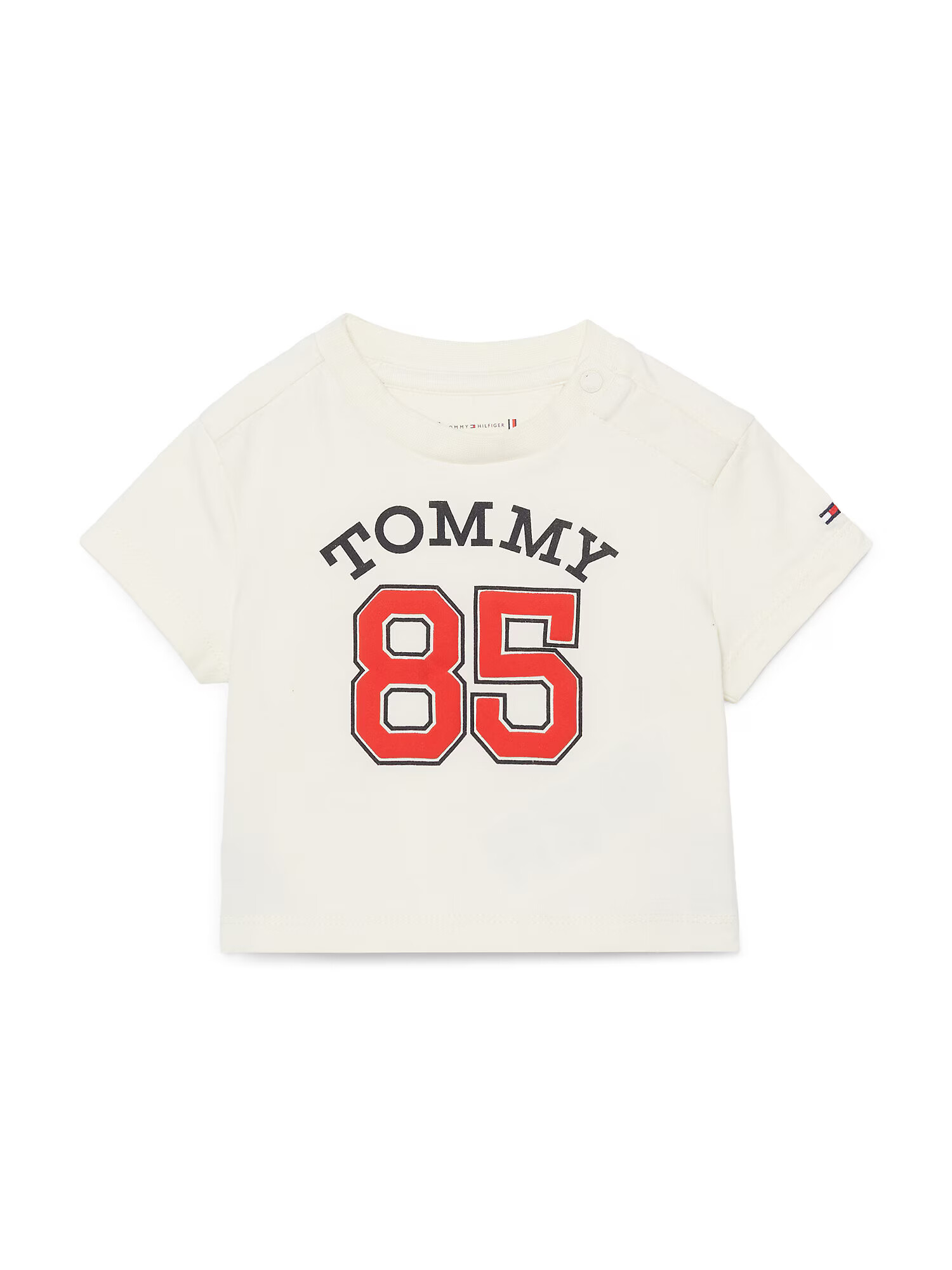 TOMMY HILFIGER Μπλουζάκι '1985 VARSITY' κρεμ / κόκκινο / μαύρο / λευκό - Pepit.gr