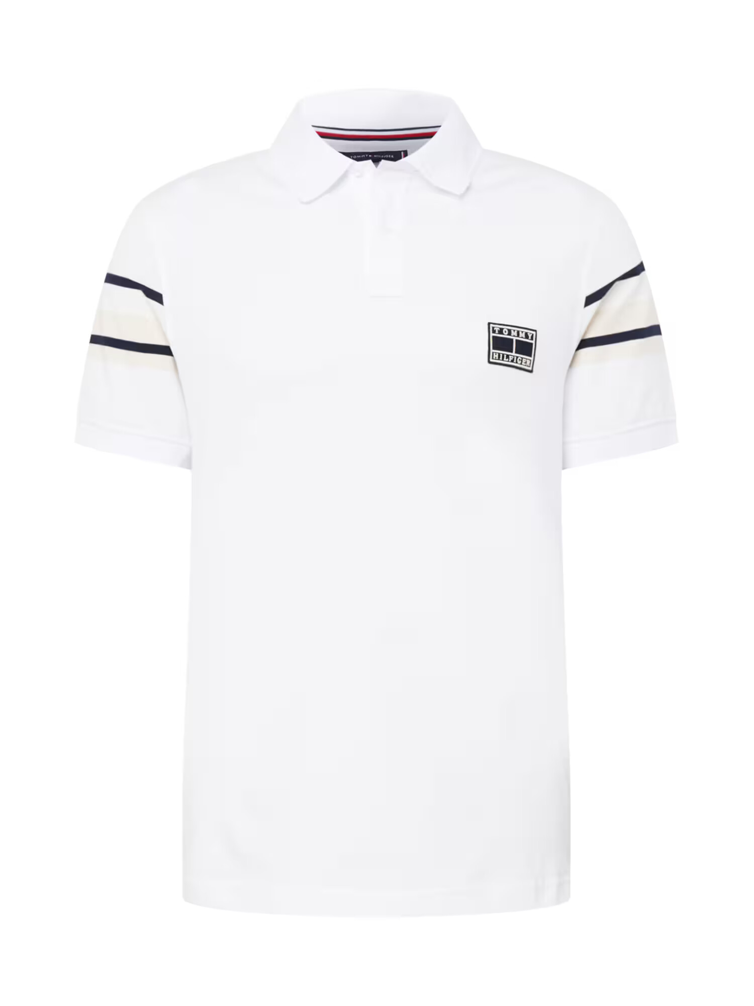 TOMMY HILFIGER Μπλουζάκι γκρεζ / ναυτικό μπλε / offwhite - Pepit.gr