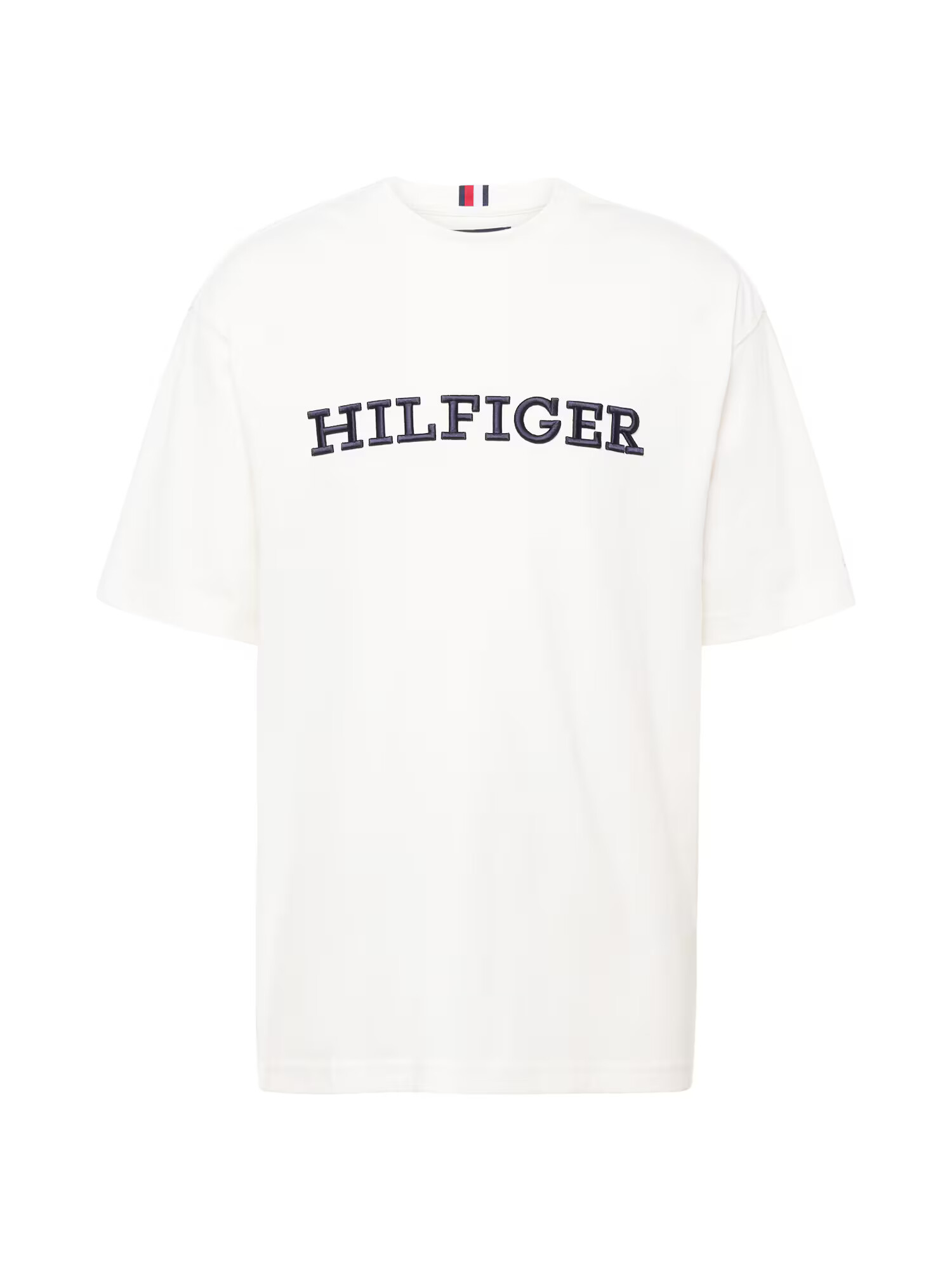 TOMMY HILFIGER Μπλουζάκι μαύρο / λευκό - Pepit.gr