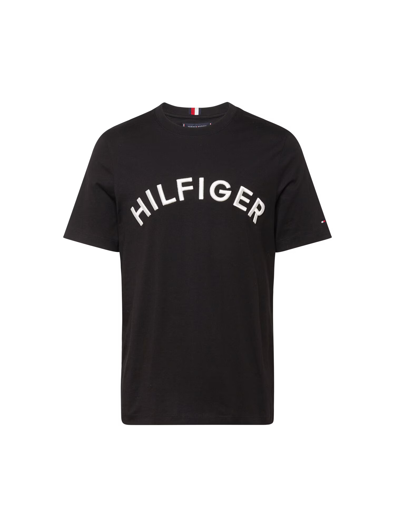 TOMMY HILFIGER Μπλουζάκι μαύρο / λευκό - Pepit.gr