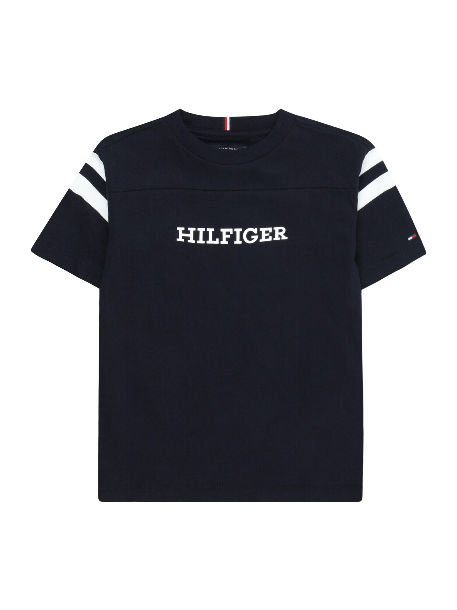 TOMMY HILFIGER Μπλουζάκι 'MONOTYPE VARSITY' μπλε νύχτας / λευκό - Pepit.gr