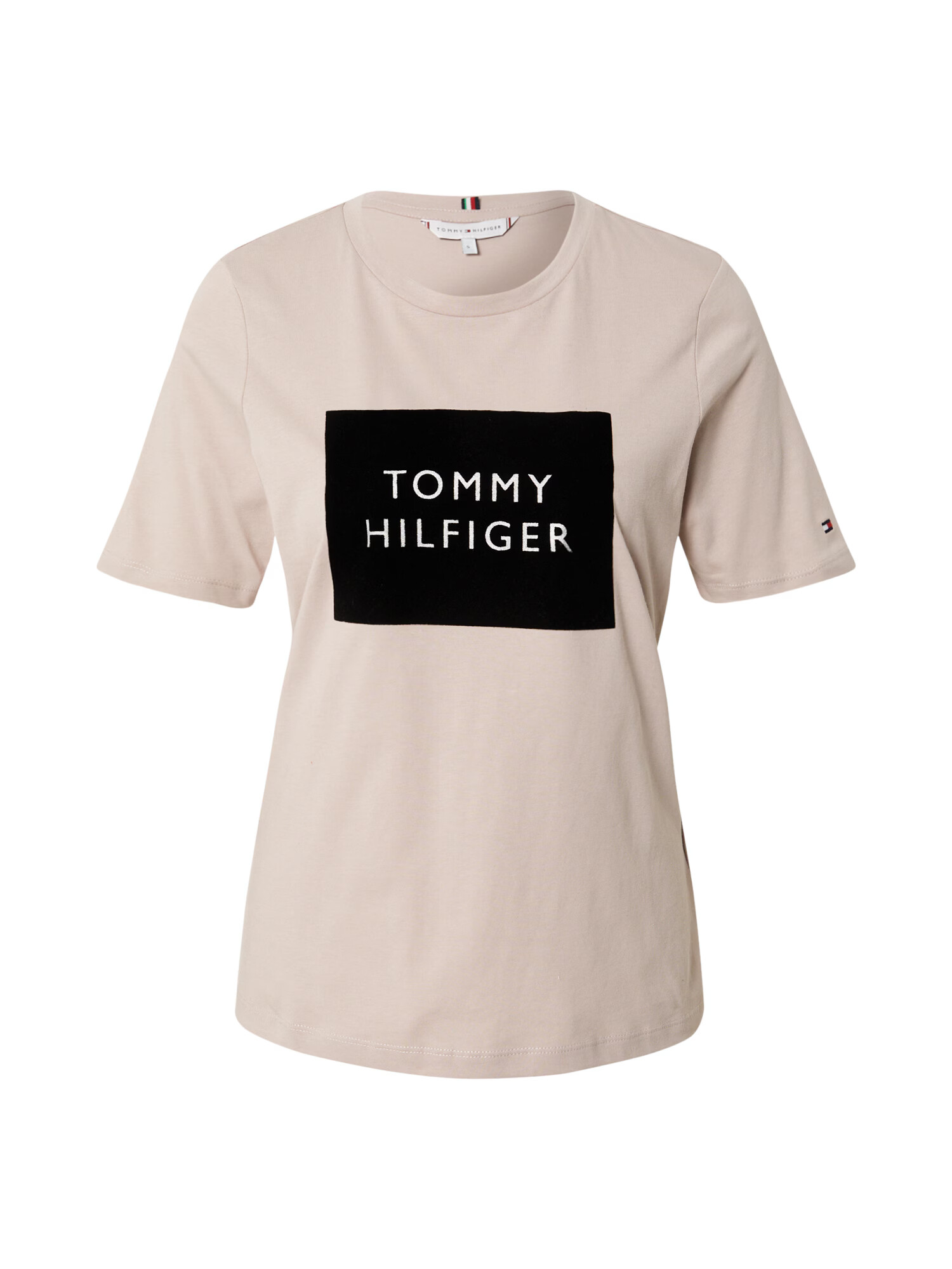 TOMMY HILFIGER Μπλουζάκι μπεζ / μαύρο - Pepit.gr