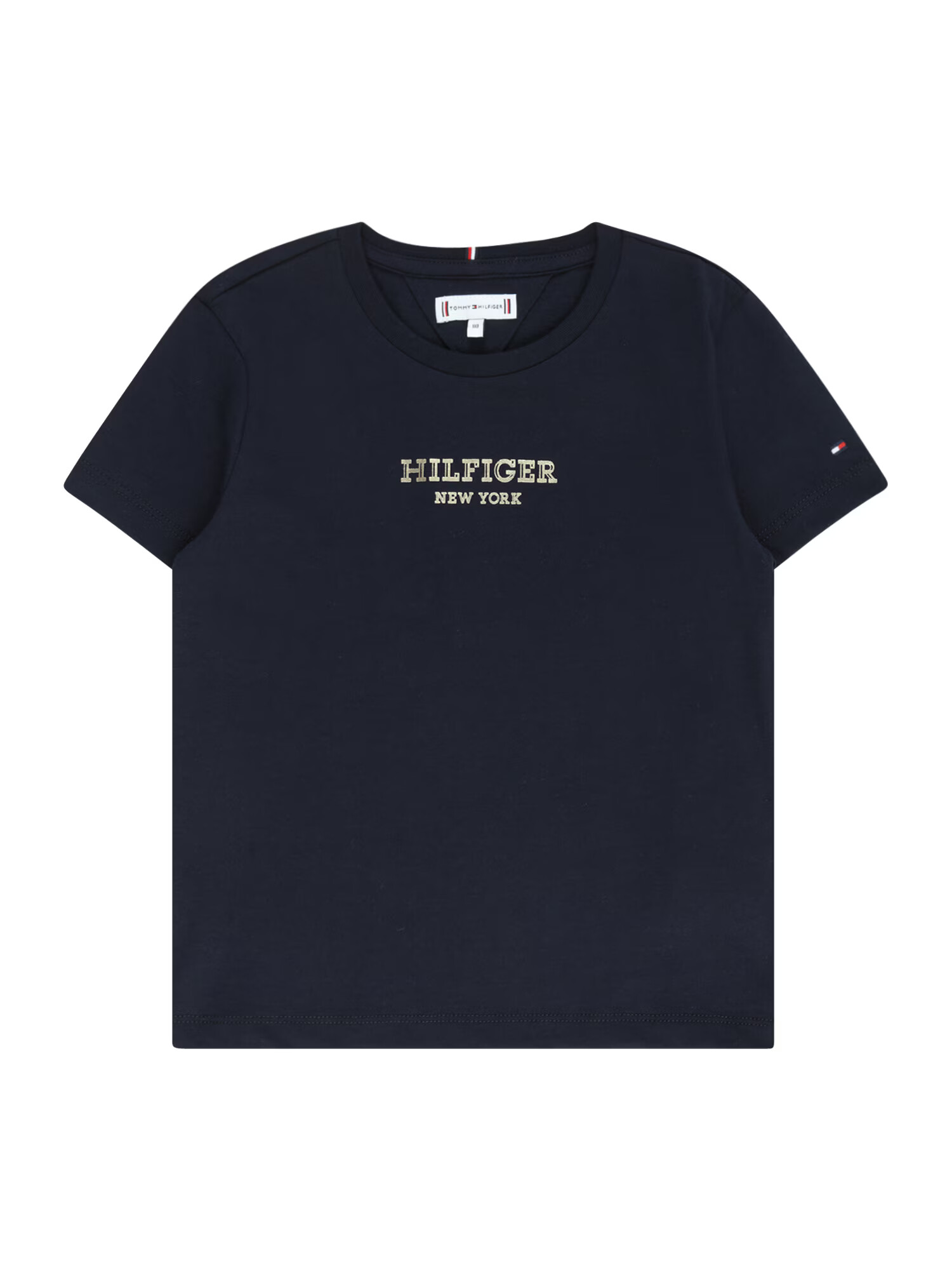 TOMMY HILFIGER Μπλουζάκι μπλε νύχτας / χρυσό - Pepit.gr