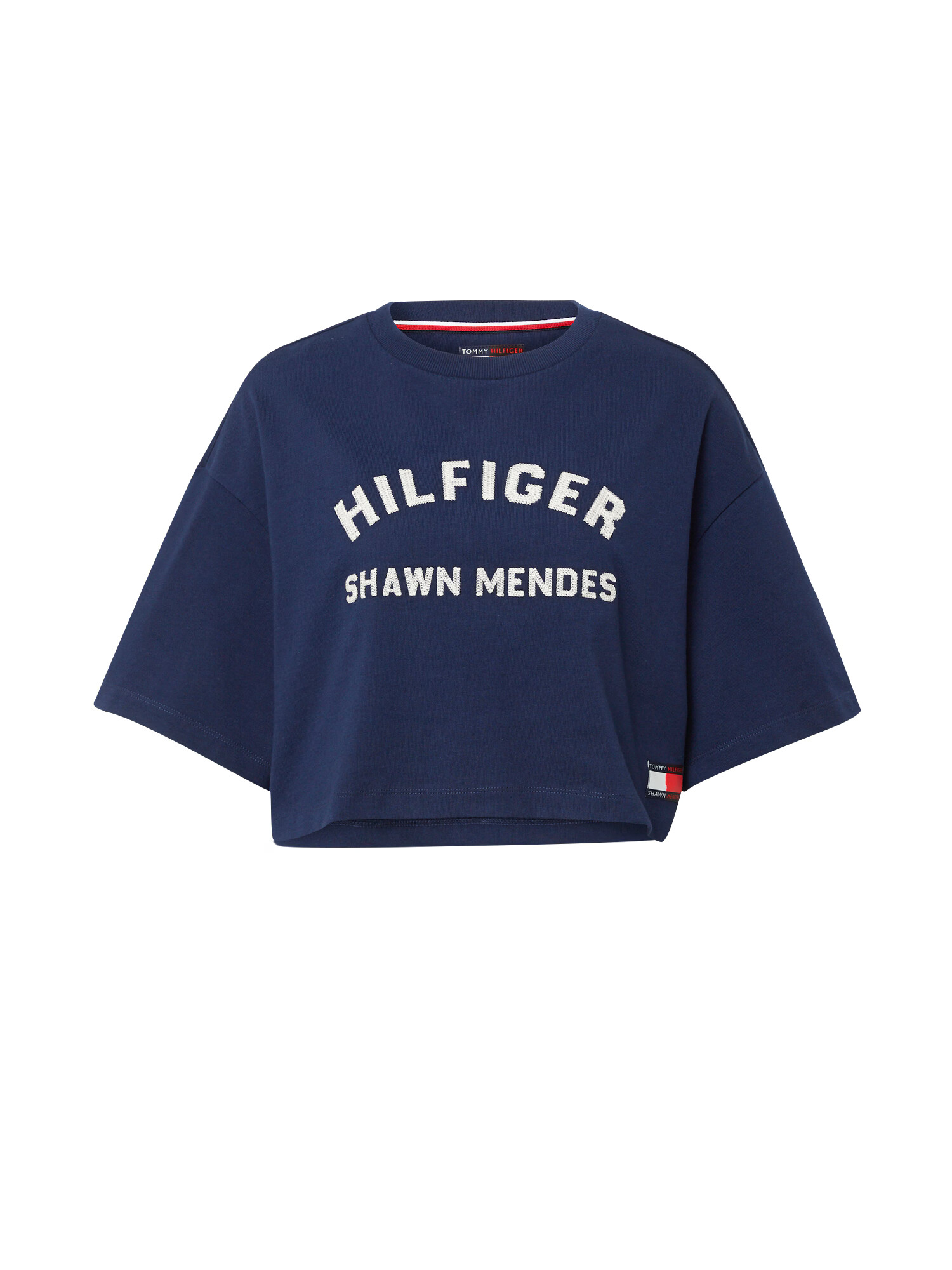 TOMMY HILFIGER Μπλουζάκι μπλε μαρέν / κόκκινο / λευκό - Pepit.gr