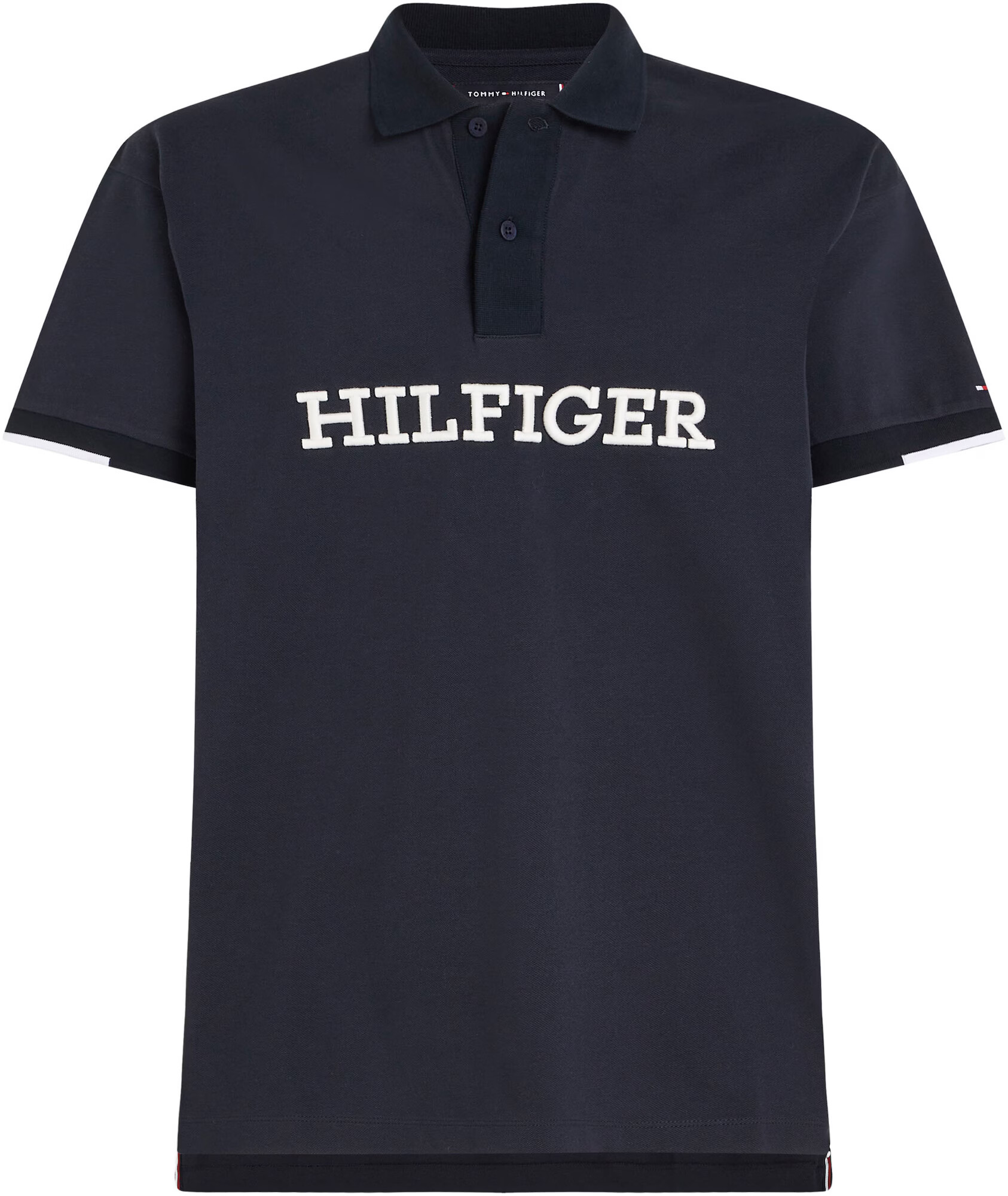 TOMMY HILFIGER Μπλουζάκι μπλε μαρέν / λευκό - Pepit.gr