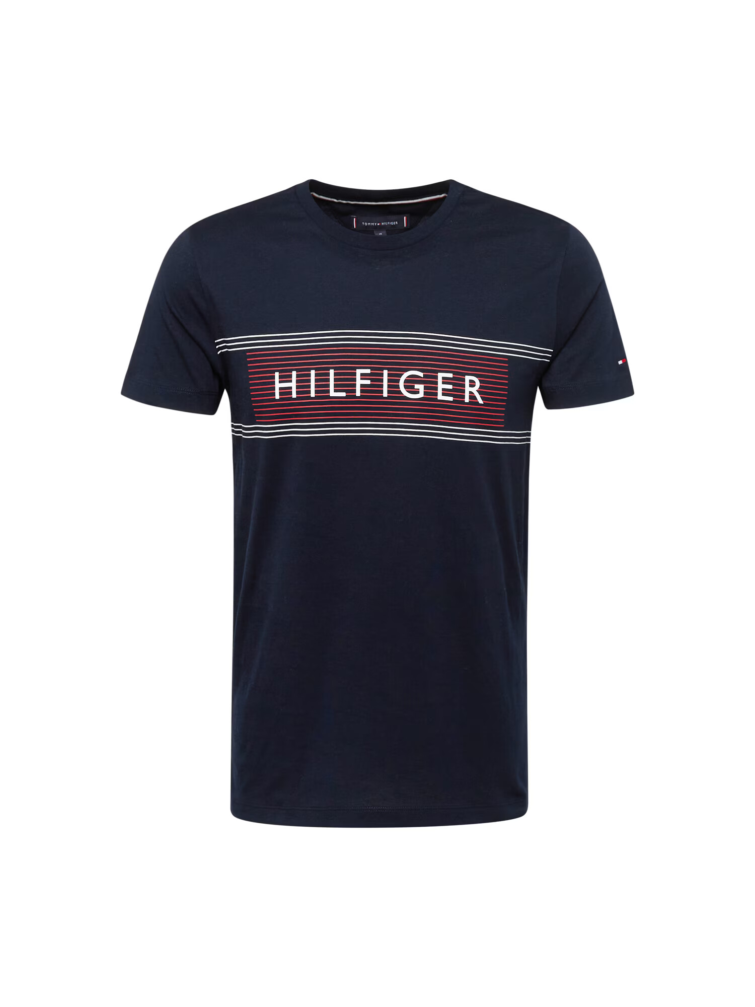 TOMMY HILFIGER Μπλουζάκι μπλε νύχτας / κόκκινο / λευκό - Pepit.gr