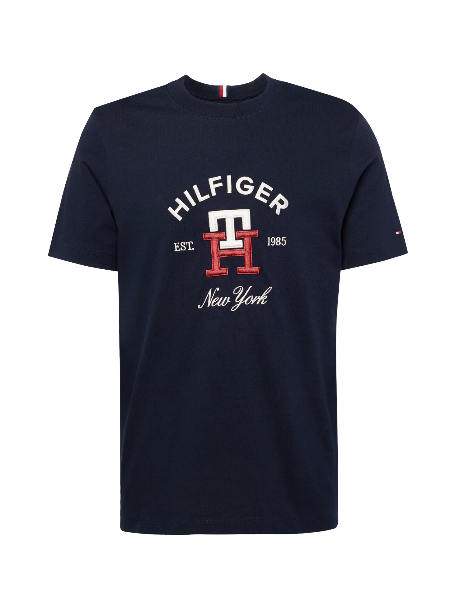 TOMMY HILFIGER Μπλουζάκι ναυτικό μπλε / αιματί / λευκό - Pepit.gr