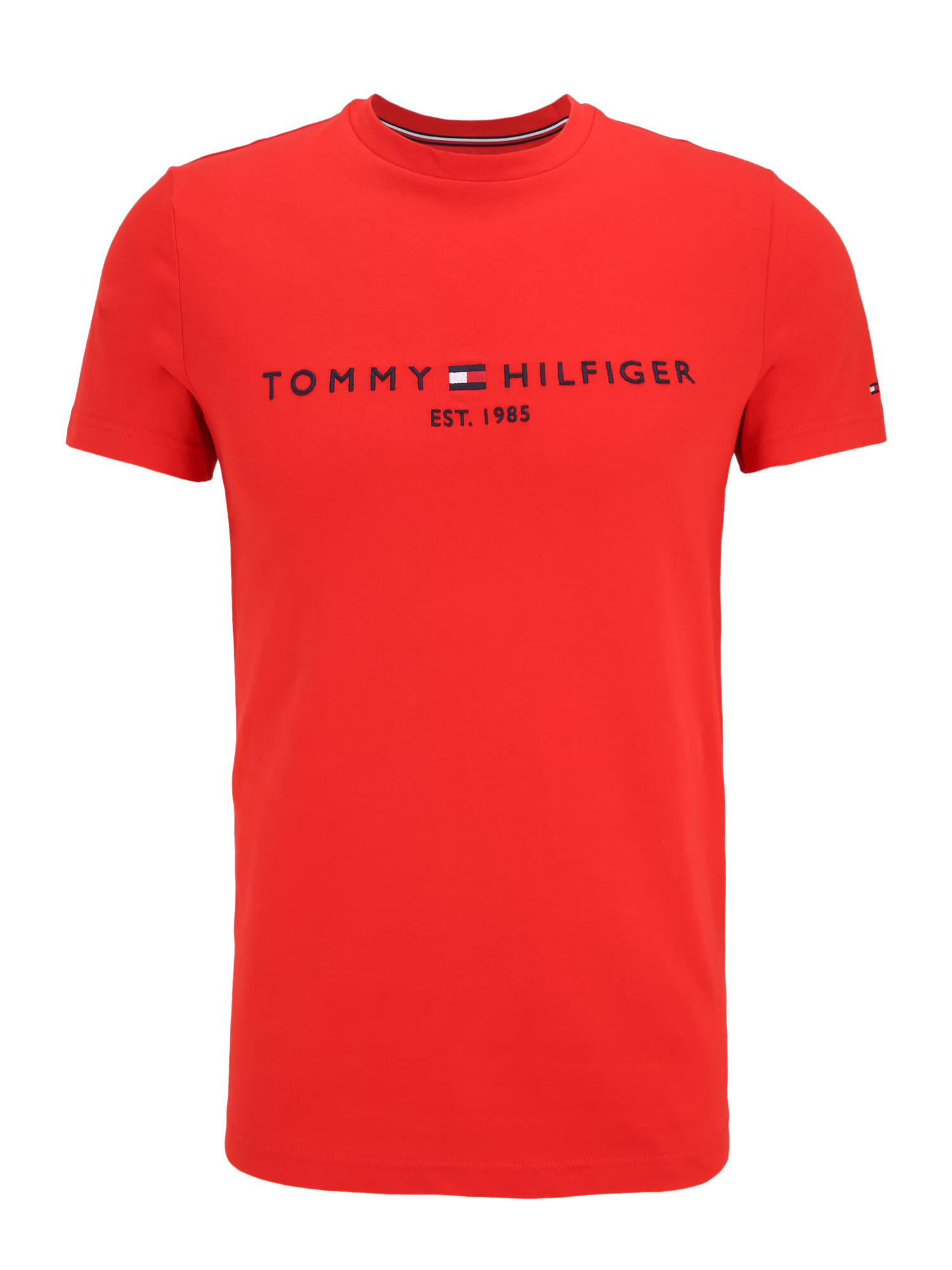 TOMMY HILFIGER Μπλουζάκι ναυτικό μπλε / κόκκινο φωτιάς / λευκό - Pepit.gr