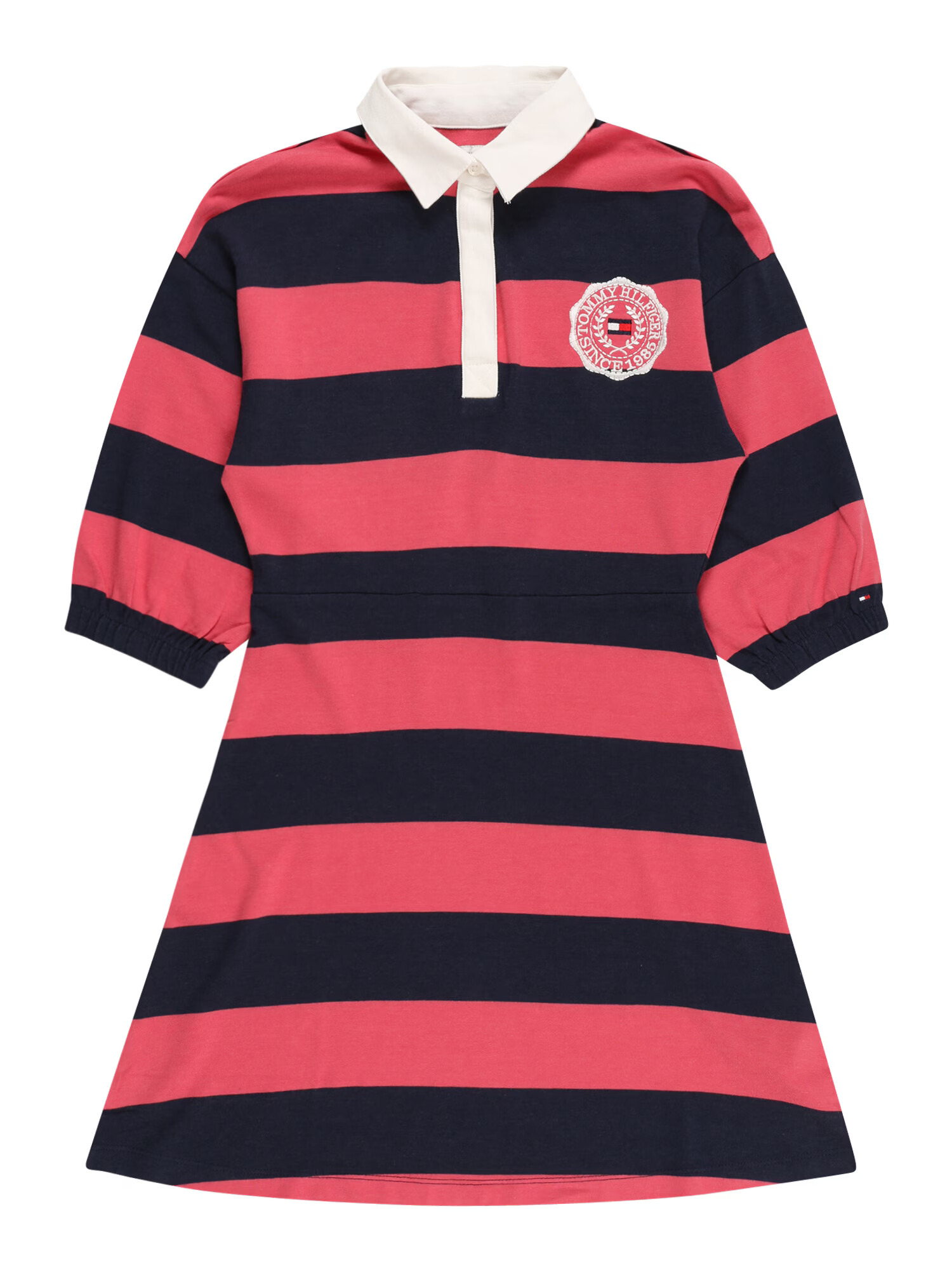 TOMMY HILFIGER Φόρεμα 'TINY VARSITY RUGBY' ναυτικό μπλε / ροζ / λευκό - Pepit.gr