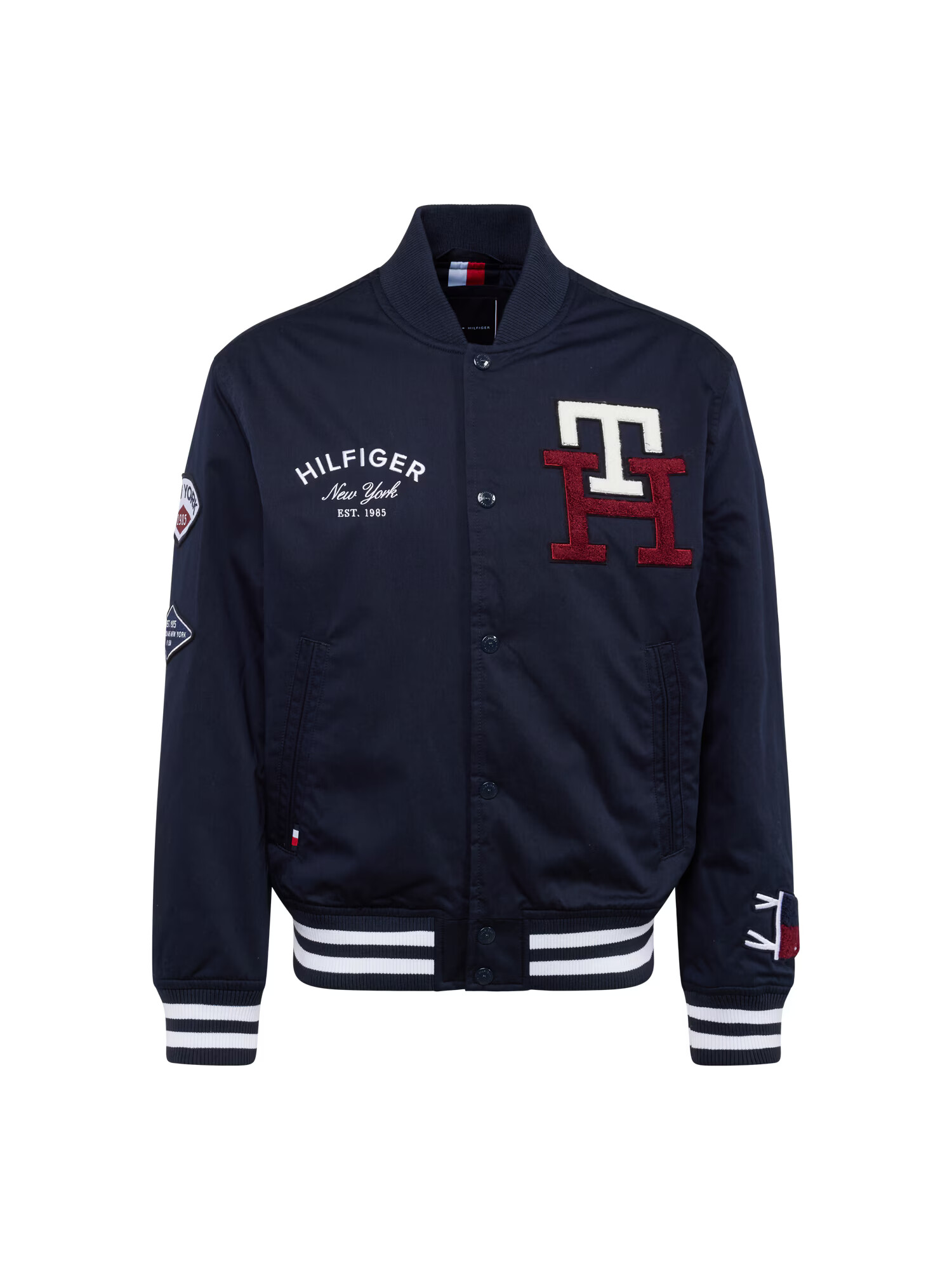 TOMMY HILFIGER Φθινοπωρινό και ανοιξιάτικο μπουφάν ναυτικό μπλε / κρεμεζί / λευκό - Pepit.gr