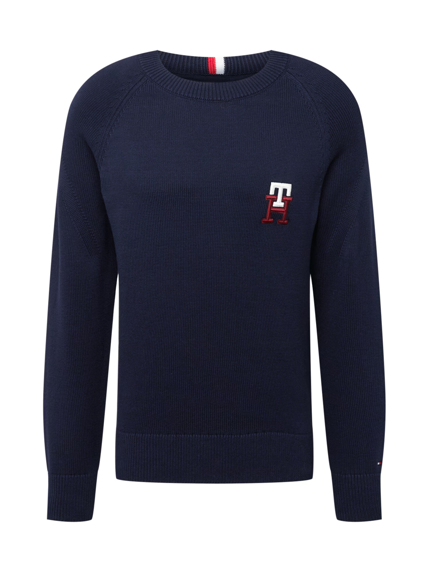 TOMMY HILFIGER Πουλόβερ μπλε μαρέν / κόκκινο / λευκό - Pepit.gr