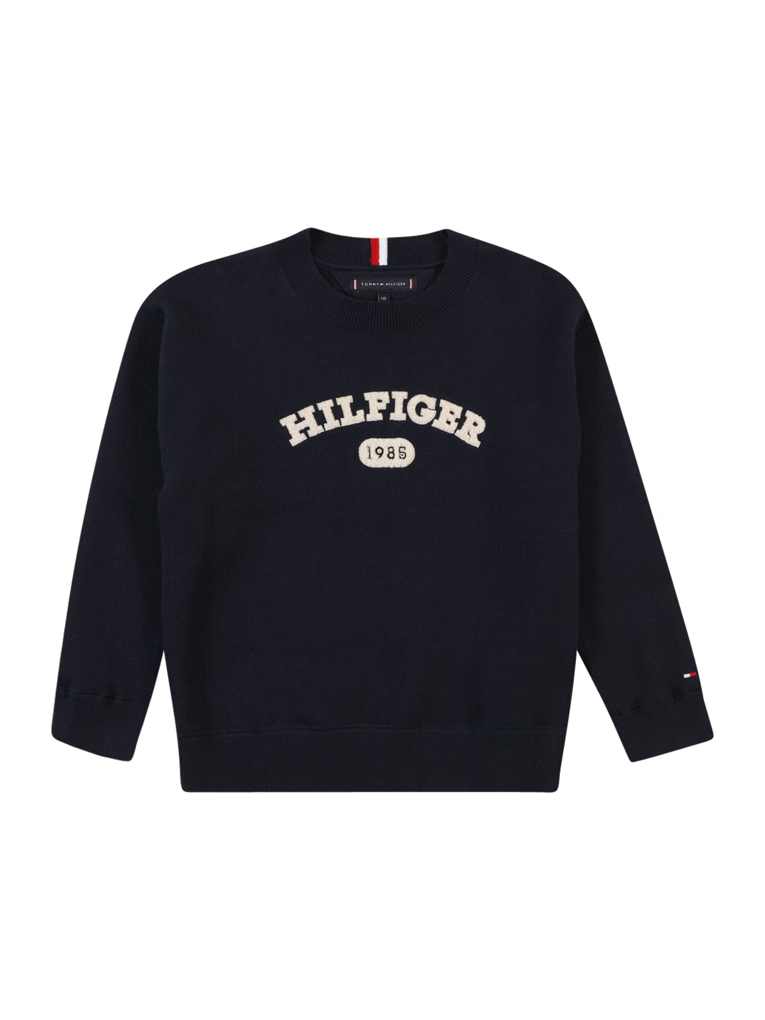 TOMMY HILFIGER Πουλόβερ ναυτικό μπλε / ανοικτό καφέ - Pepit.gr