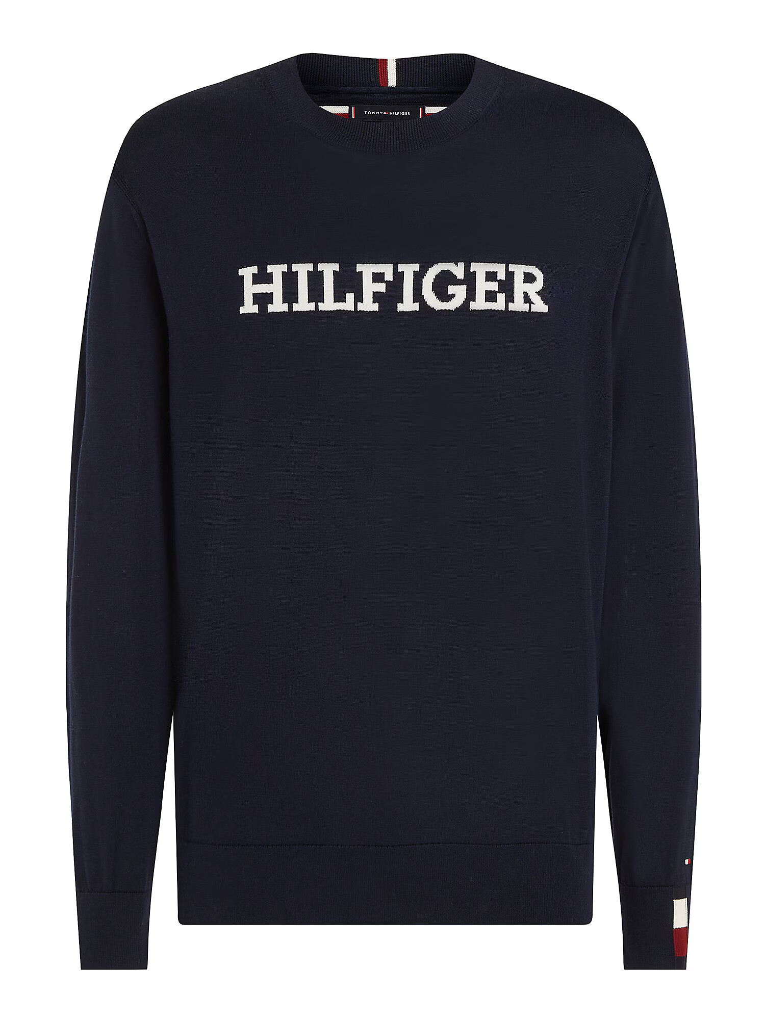 TOMMY HILFIGER Πουλόβερ ναυτικό μπλε / σκούρο κόκκινο / λευκό - Pepit.gr