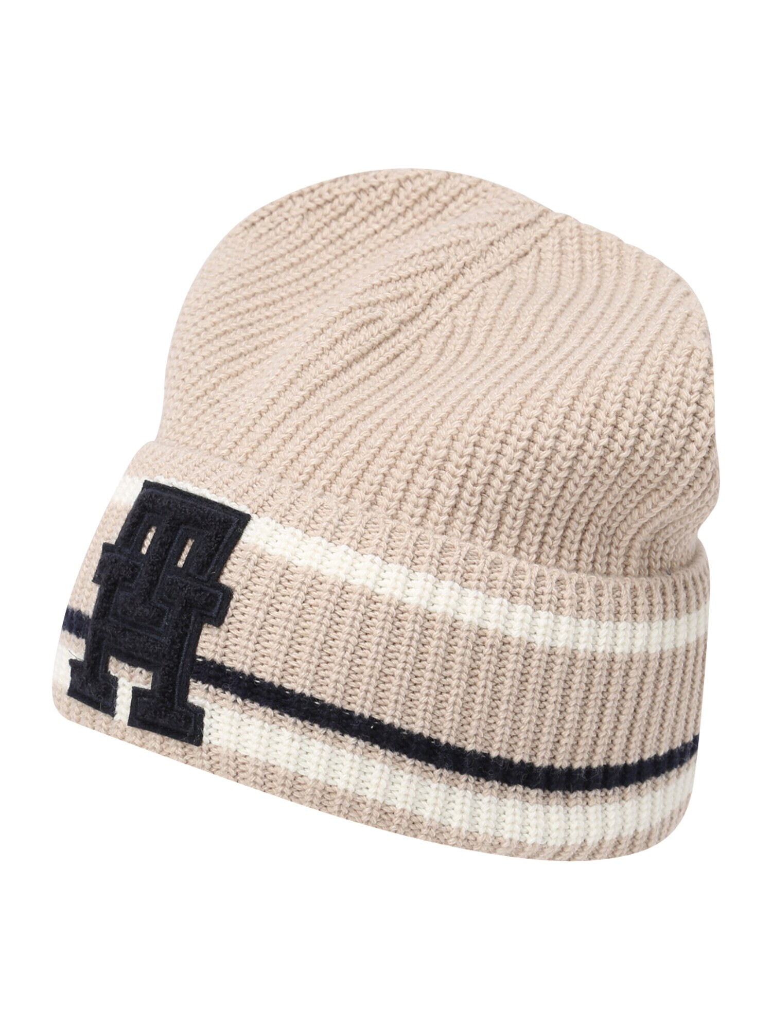 TOMMY HILFIGER Σκούφος 'BEANIE' μπεζ / μαύρο / λευκό - Pepit.gr