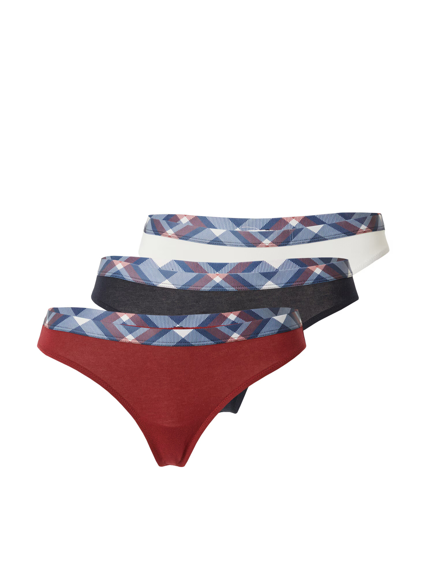 Tommy Hilfiger Underwear Στρινγκ σκούρο μπλε / σκούρο κόκκινο / μαύρο μελανζέ / λευκό - Pepit.gr