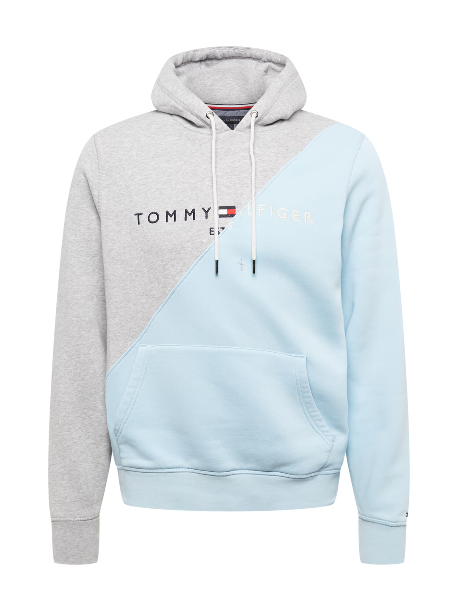 Tommy Jeans Μπλούζα φούτερ γαλάζιο / σκούρο μπλε / γκρι μελανζέ / λευκό - Pepit.gr