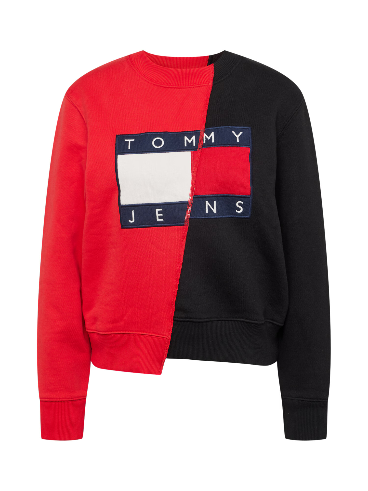 Tommy Jeans Μπλούζα φούτερ κόκκινο / μαύρο / λευκό - Pepit.gr