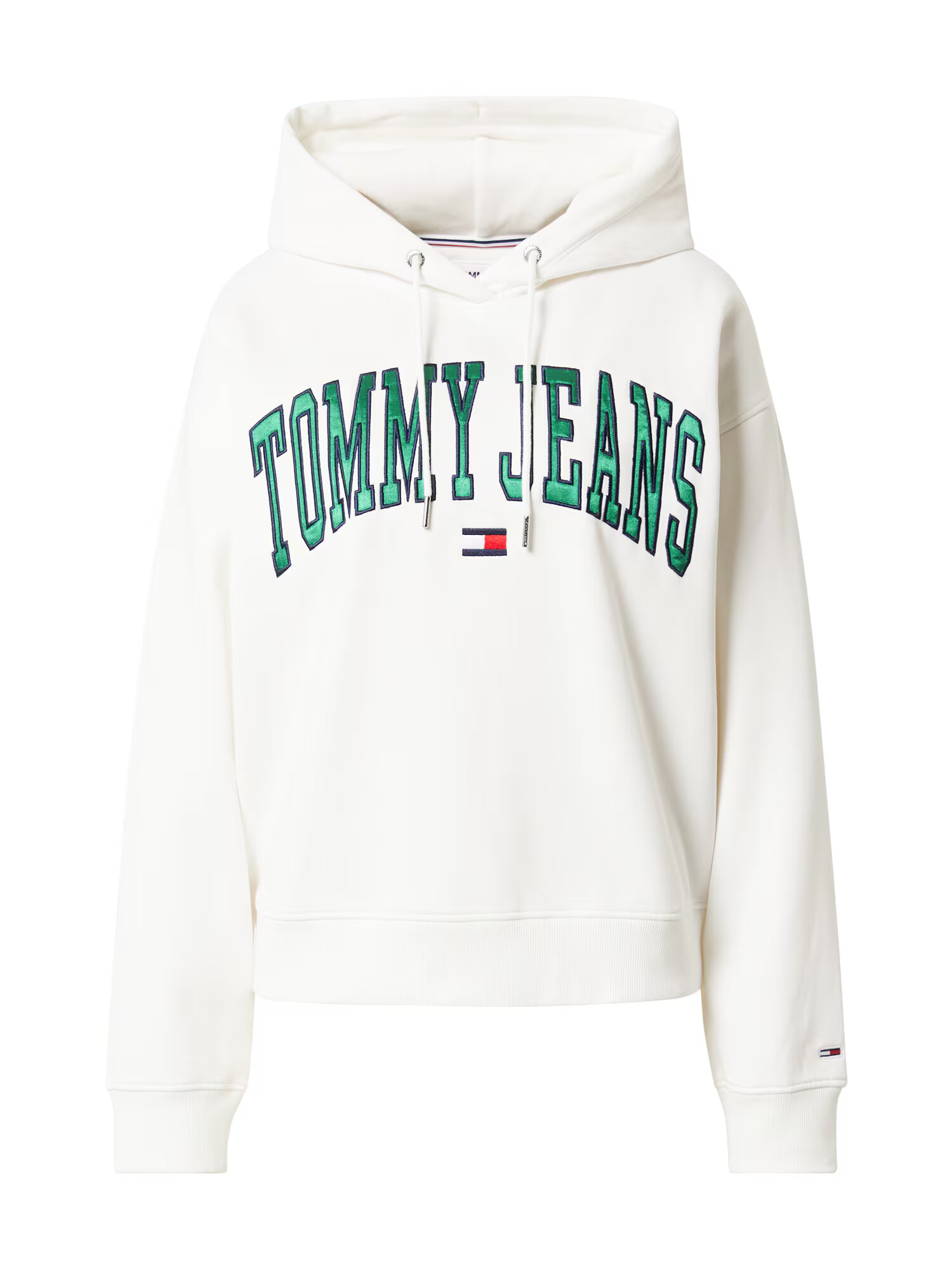 Tommy Jeans Μπλούζα φούτερ κρεμ / ναυτικό μπλε / πράσινο - Pepit.gr