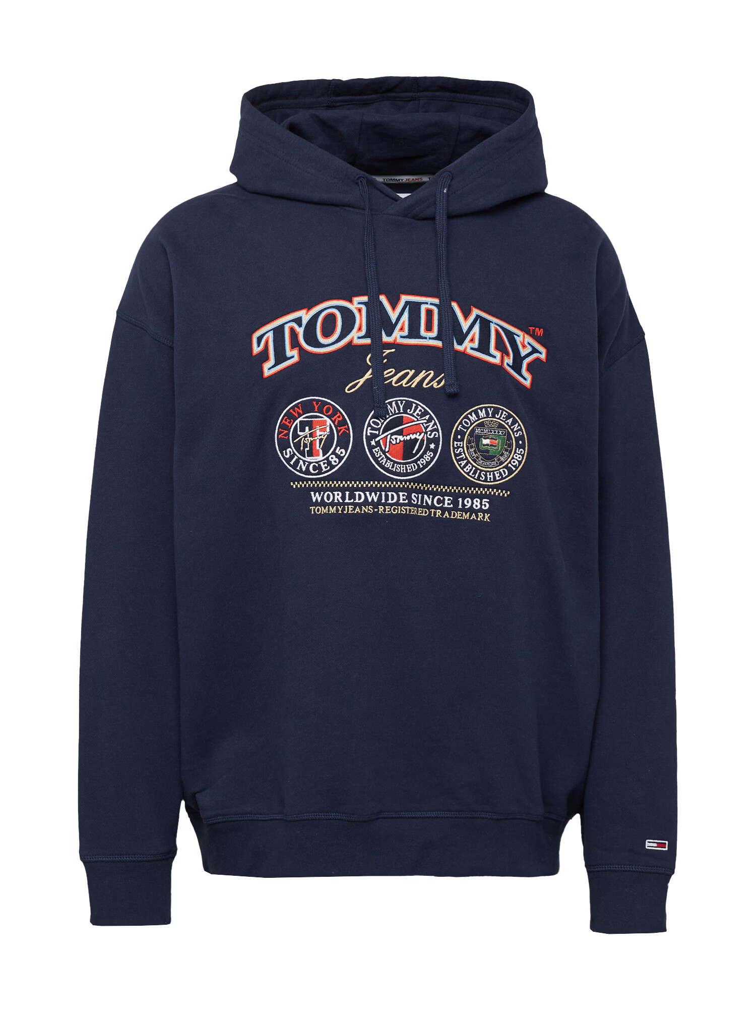 Tommy Jeans Μπλούζα φούτερ μπλε μαρέν / κίτρινο παστέλ / πράσινο / κόκκινο / λευκό - Pepit.gr