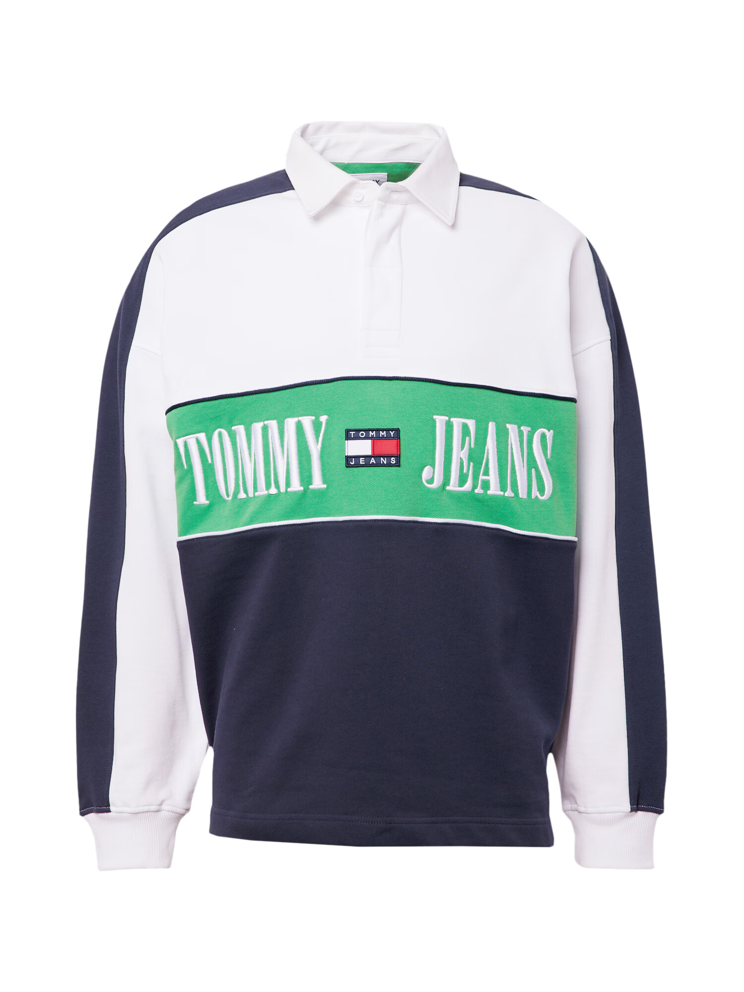 Tommy Jeans Μπλούζα φούτερ μπλε μαρέν / ανοικτό πράσινο / κόκκινο / λευκό - Pepit.gr