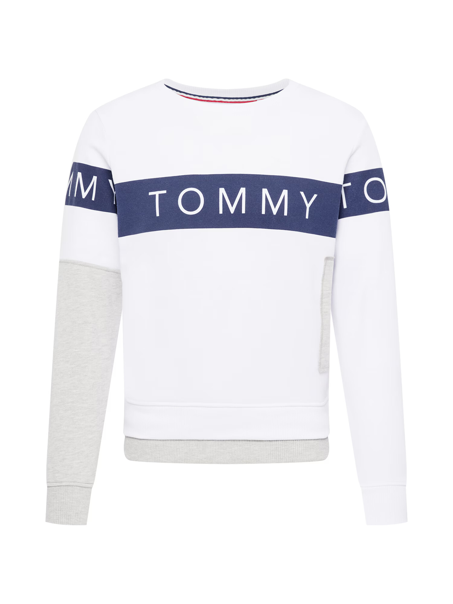 Tommy Jeans Μπλούζα φούτερ μπλε μαρέν / γκρι μελανζέ / κόκκινο / λευκό - Pepit.gr