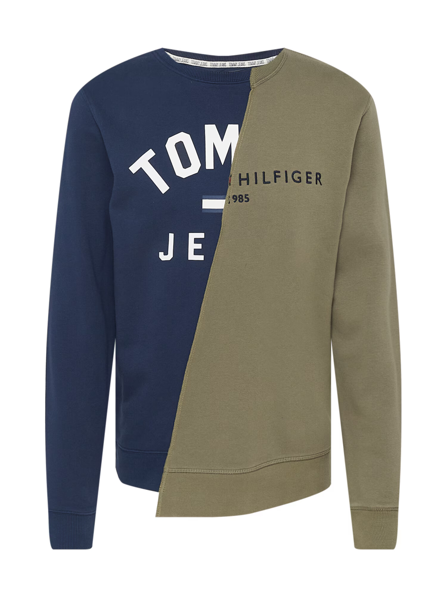 Tommy Jeans Μπλούζα φούτερ μπλε μαρέν / χακί / λευκό - Pepit.gr