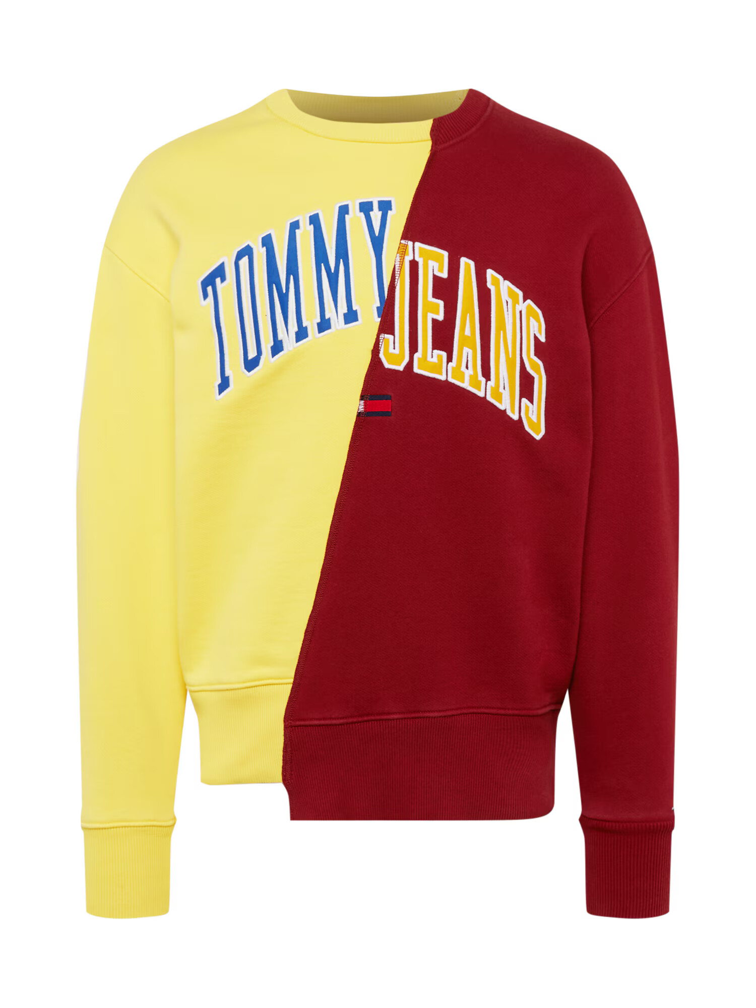 Tommy Jeans Μπλούζα φούτερ μπλε μαρέν / κίτρινο / βουργουνδί / λευκό - Pepit.gr