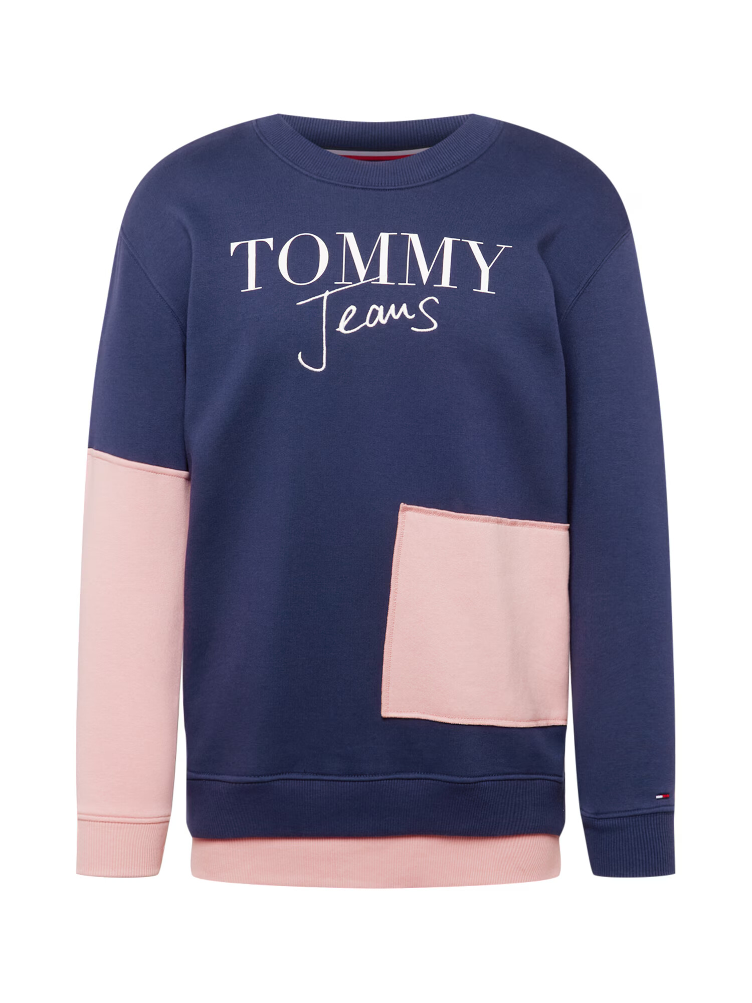 Tommy Jeans Μπλούζα φούτερ μπλε μαρέν / ρόδινο / λευκό - Pepit.gr