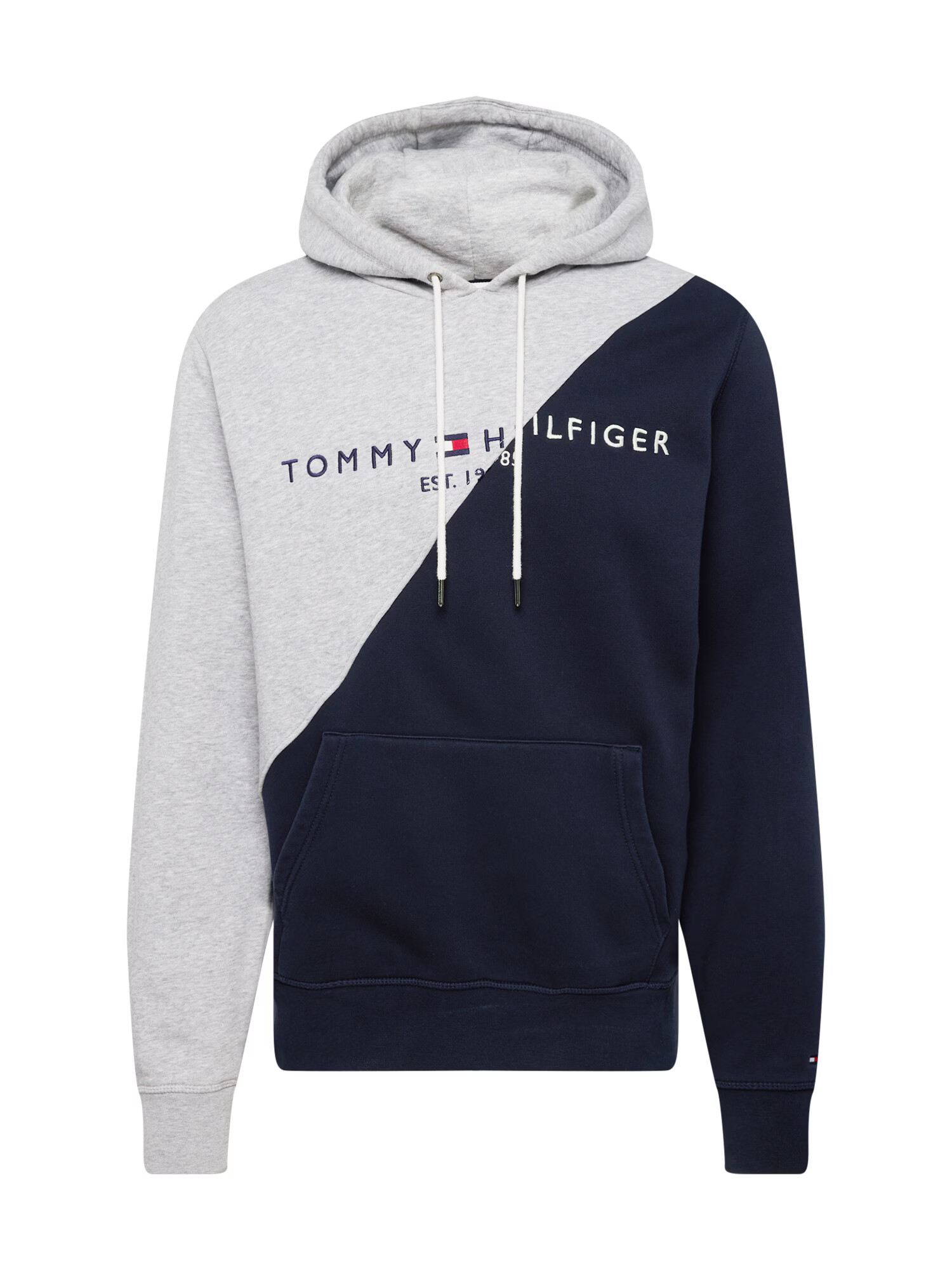 Tommy Jeans Μπλούζα φούτερ μπλε νύχτας / ανοικτό γκρι / κόκκινο / λευκό - Pepit.gr