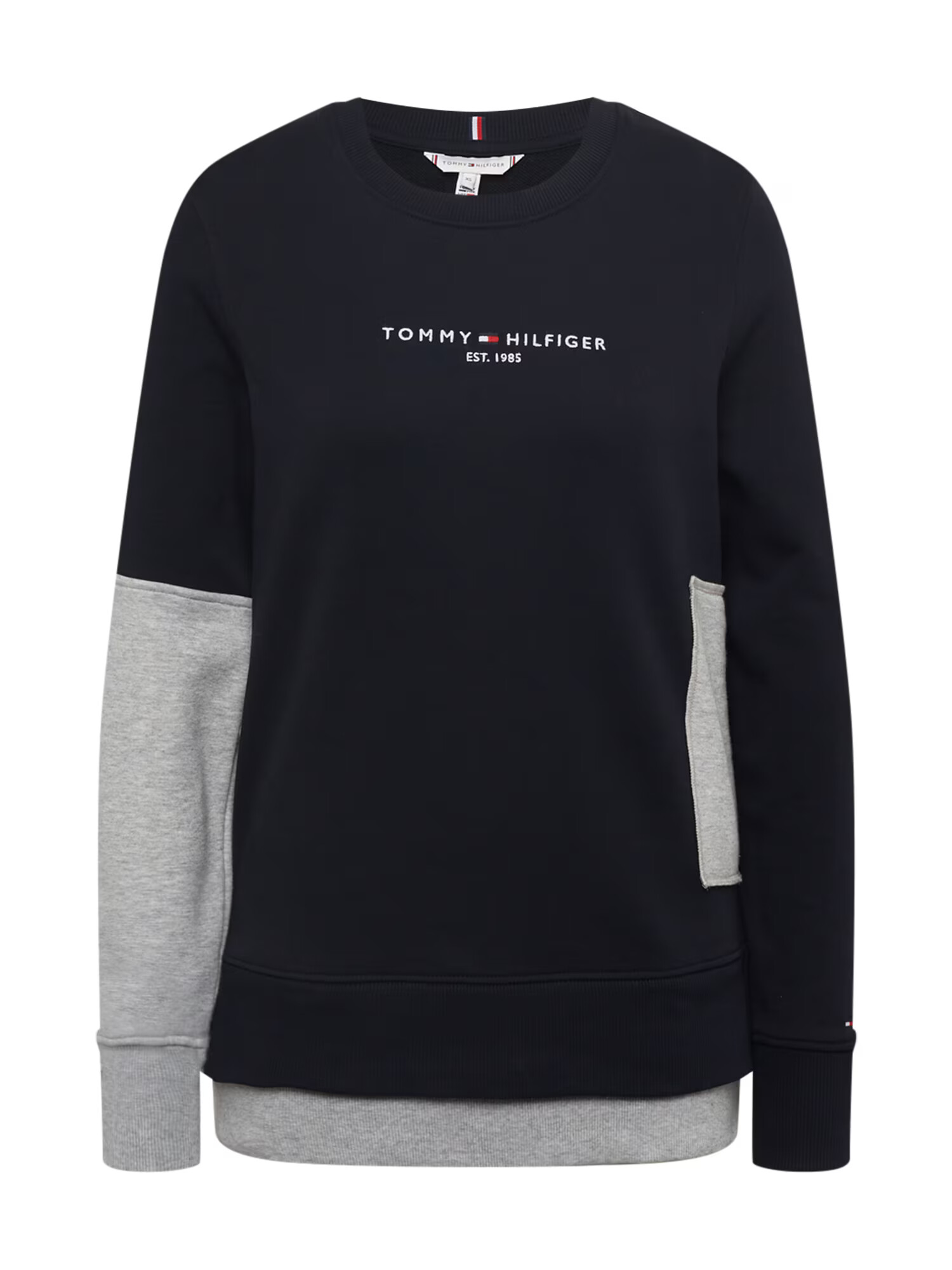 Tommy Jeans Μπλούζα φούτερ μπλε νύχτας / γκρι μελανζέ / κόκκινο / λευκό - Pepit.gr