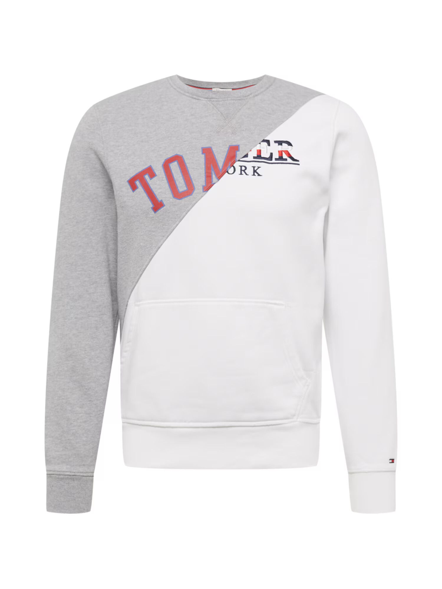 Tommy Jeans Μπλούζα φούτερ μπλε νύχτας / γκρι μελανζέ / σκούρο κόκκινο / λευκό - Pepit.gr