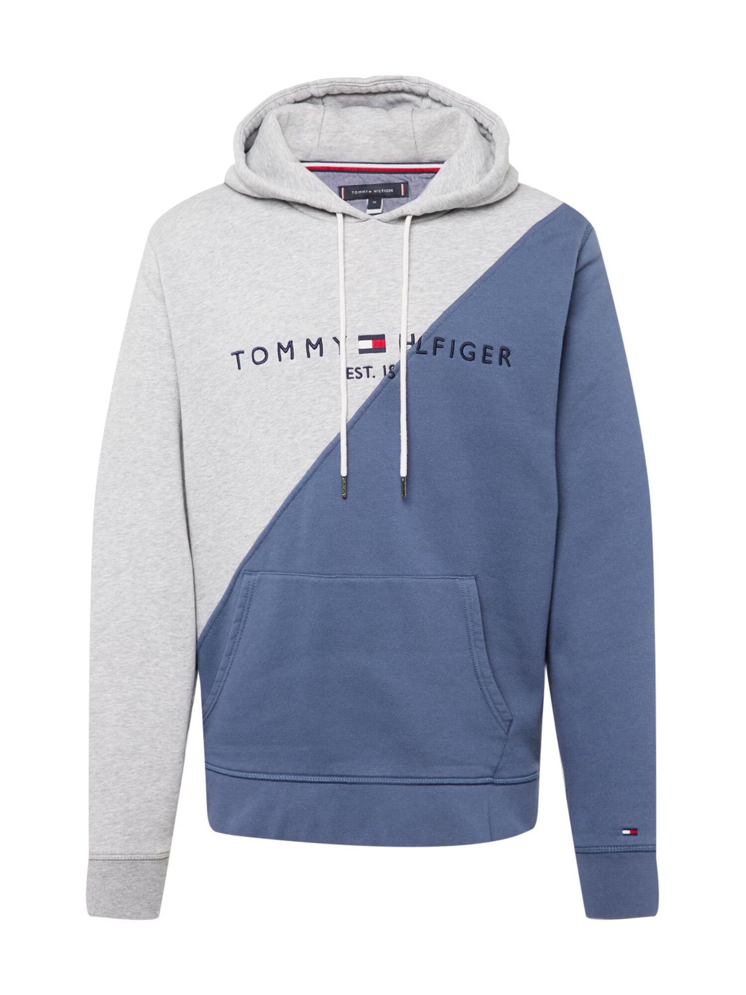 Tommy Jeans Μπλούζα φούτερ μπλε περιστεριού / γκρι μελανζέ / κόκκινο / λευκό - Pepit.gr