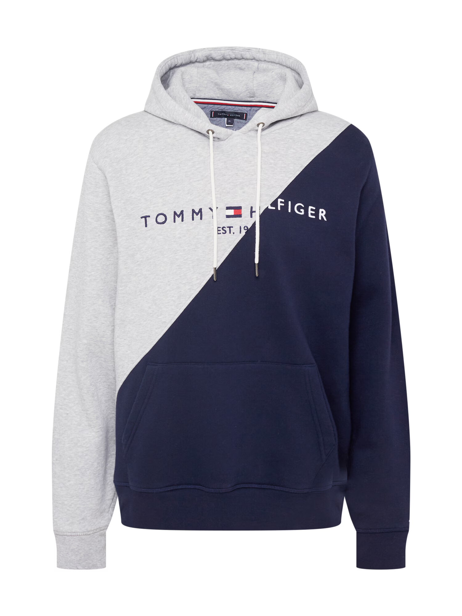 Tommy Jeans Μπλούζα φούτερ ναυτικό μπλε / ανοικτό γκρι / κόκκινο / λευκό - Pepit.gr