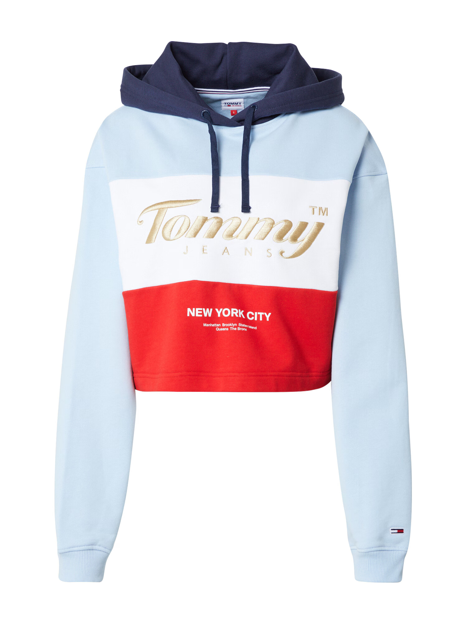 Tommy Jeans Μπλούζα φούτερ ναυτικό μπλε / γαλάζιο / χρυσό / κόκκινο - Pepit.gr