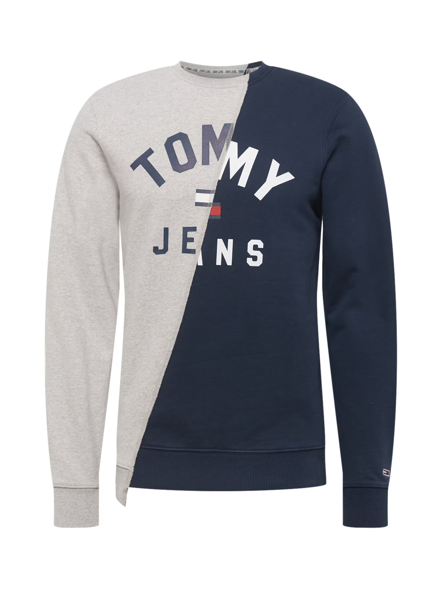 Tommy Jeans Μπλούζα φούτερ ναυτικό μπλε / γκρι / κόκκινο - Pepit.gr