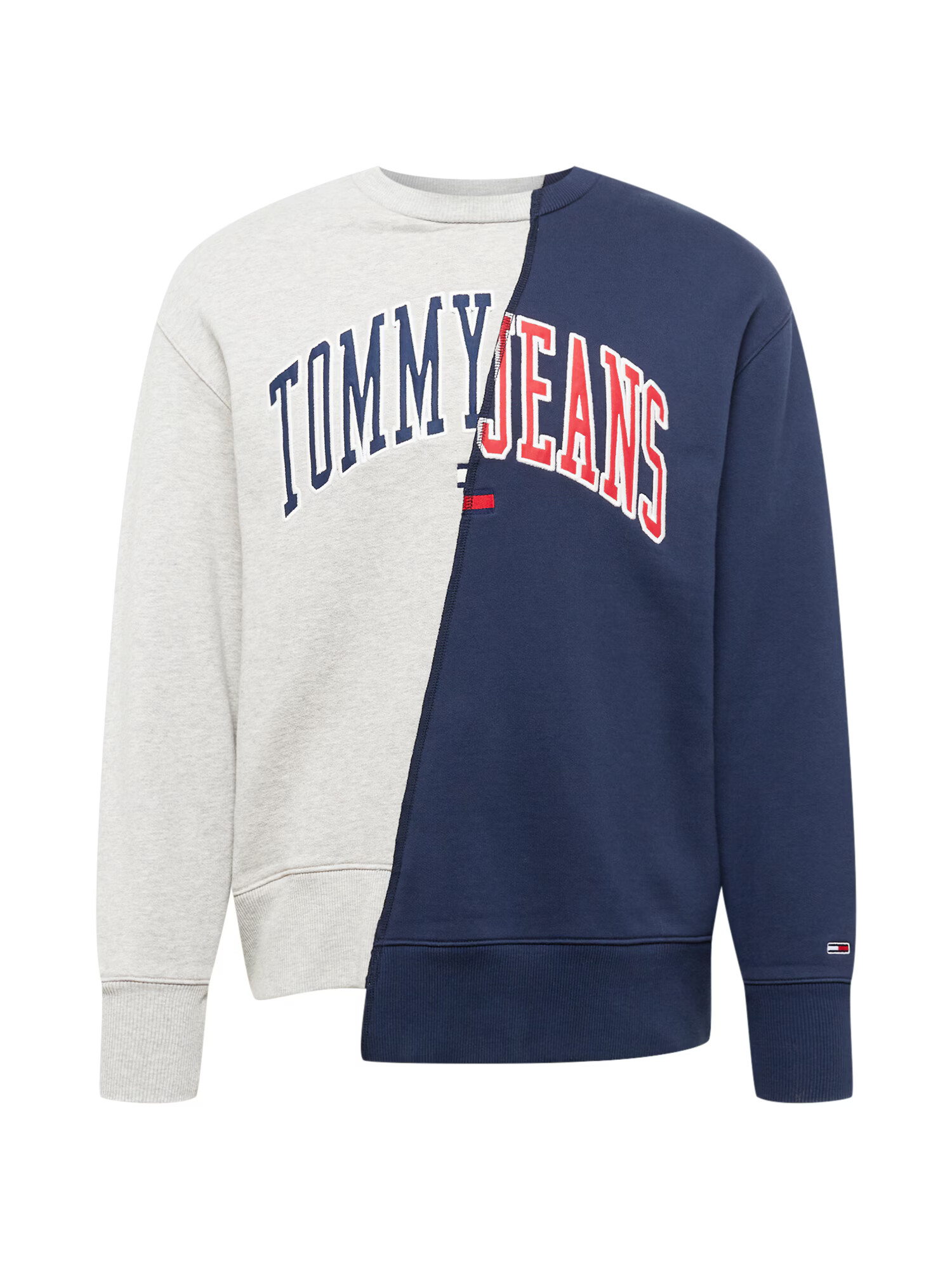 Tommy Jeans Μπλούζα φούτερ ναυτικό μπλε / γκρι μελανζέ / κόκκινο - Pepit.gr