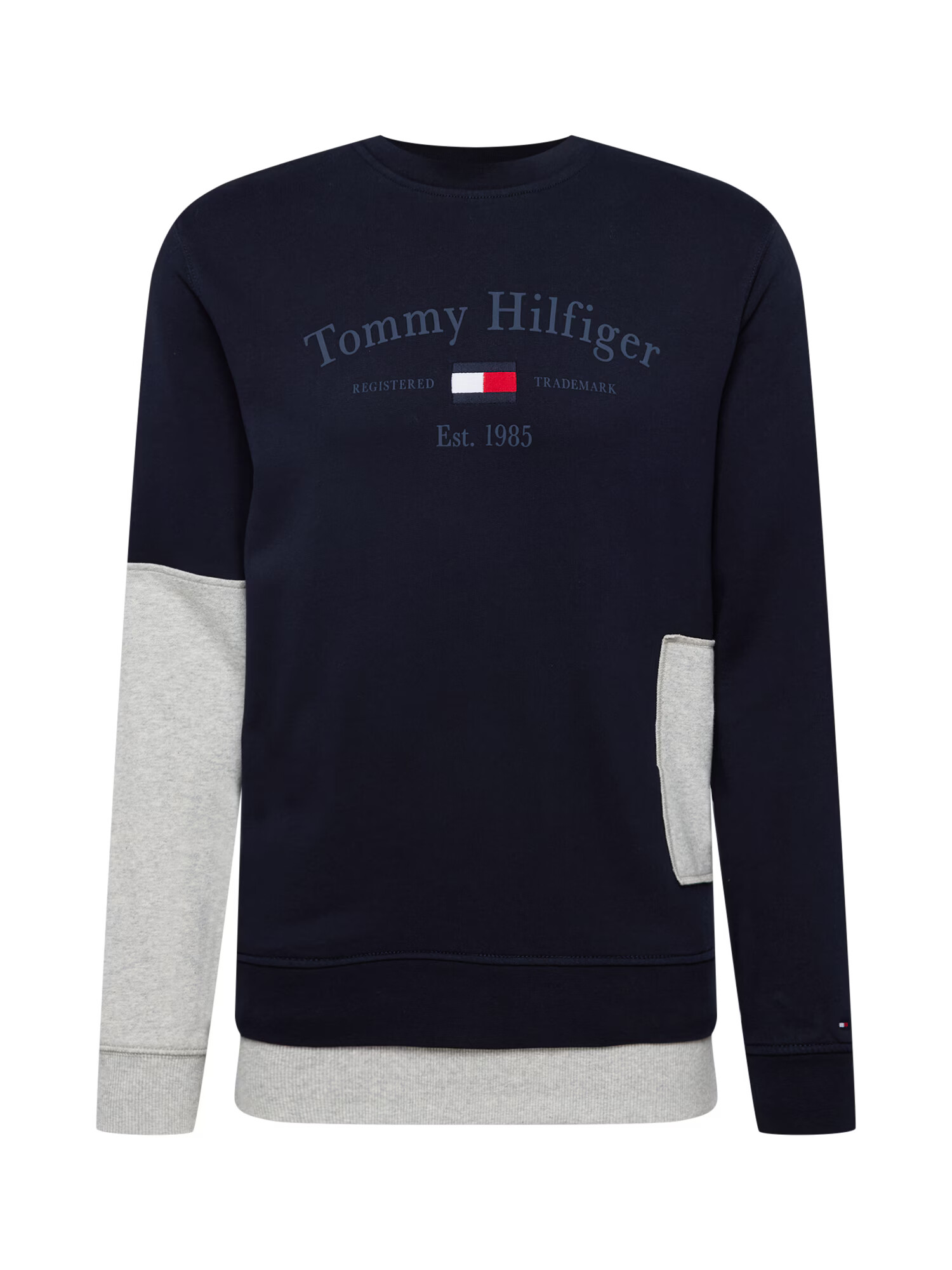 Tommy Jeans Μπλούζα φούτερ ναυτικό μπλε / γκρι μελανζέ / κόκκινο / λευκό - Pepit.gr