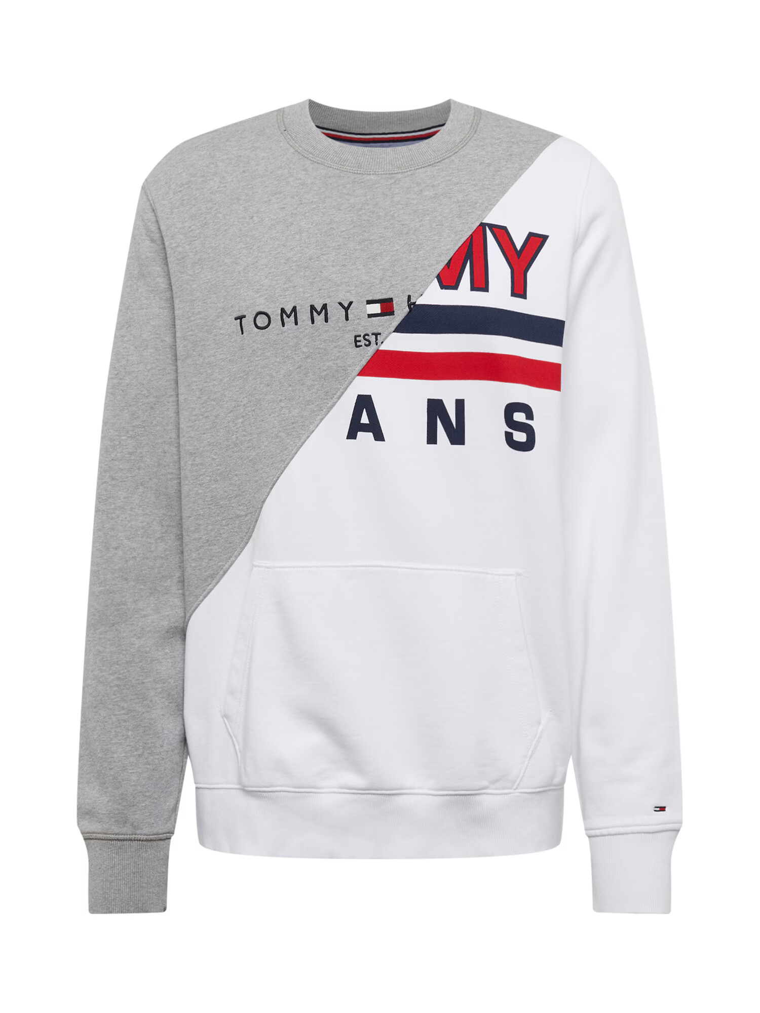 Tommy Jeans Μπλούζα φούτερ ναυτικό μπλε / γκρι μελανζέ / κόκκινο / λευκό - Pepit.gr