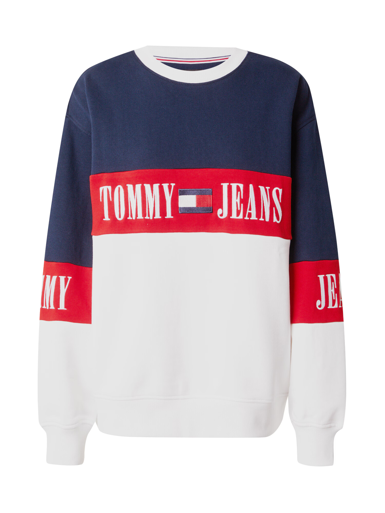 Tommy Jeans Μπλούζα φούτερ ναυτικό μπλε / κόκκινο / λευκό - Pepit.gr