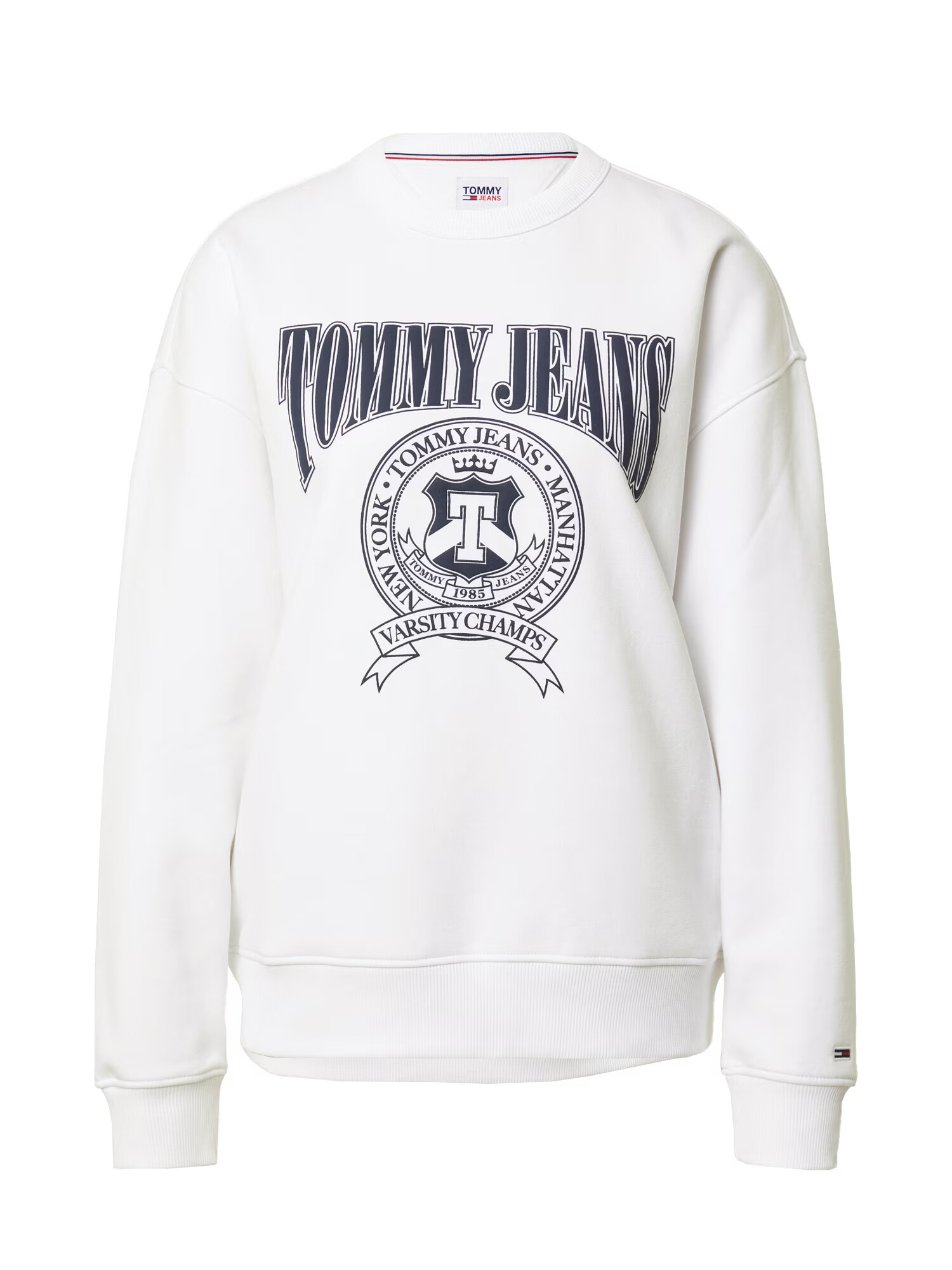 Tommy Jeans Μπλούζα φούτερ ναυτικό μπλε / κόκκινο φωτιάς / λευκό - Pepit.gr