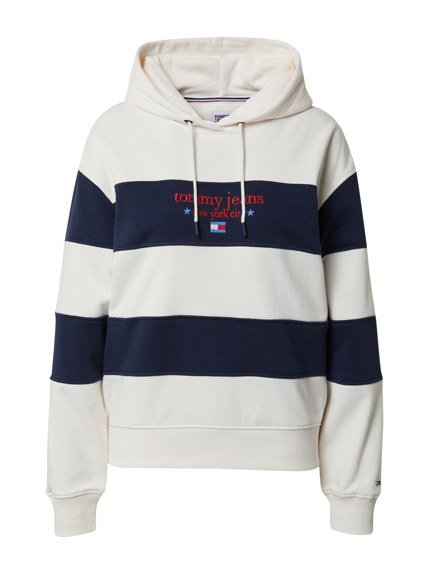 Tommy Jeans Μπλούζα φούτερ ναυτικό μπλε / κρεμεζί / offwhite - Pepit.gr